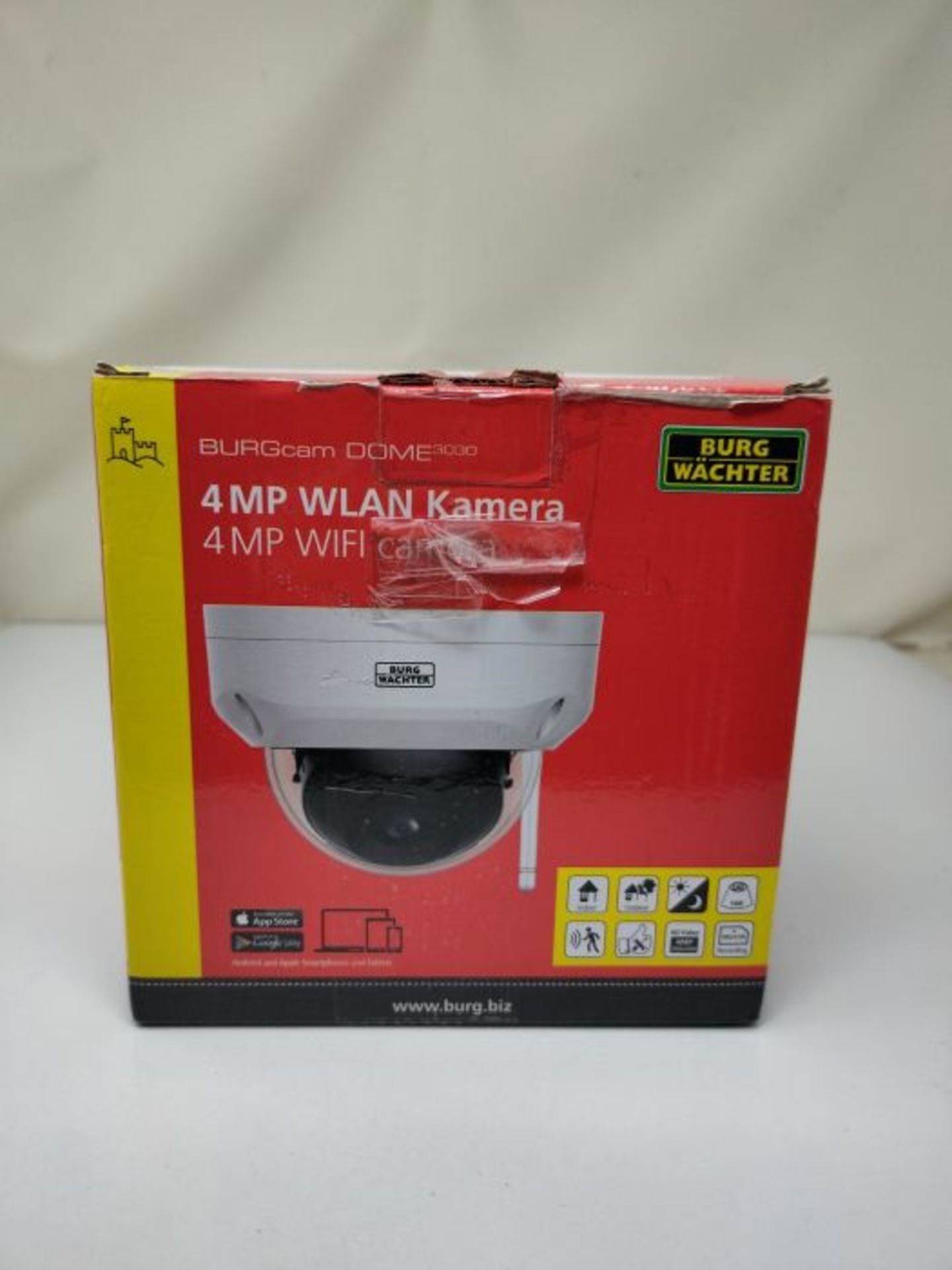 RRP £99.00 Burg Wächter BURGcam DOME 3030 WiFi IP Überwachungscamera 2560 x 1440 Pixel - Image 2 of 3