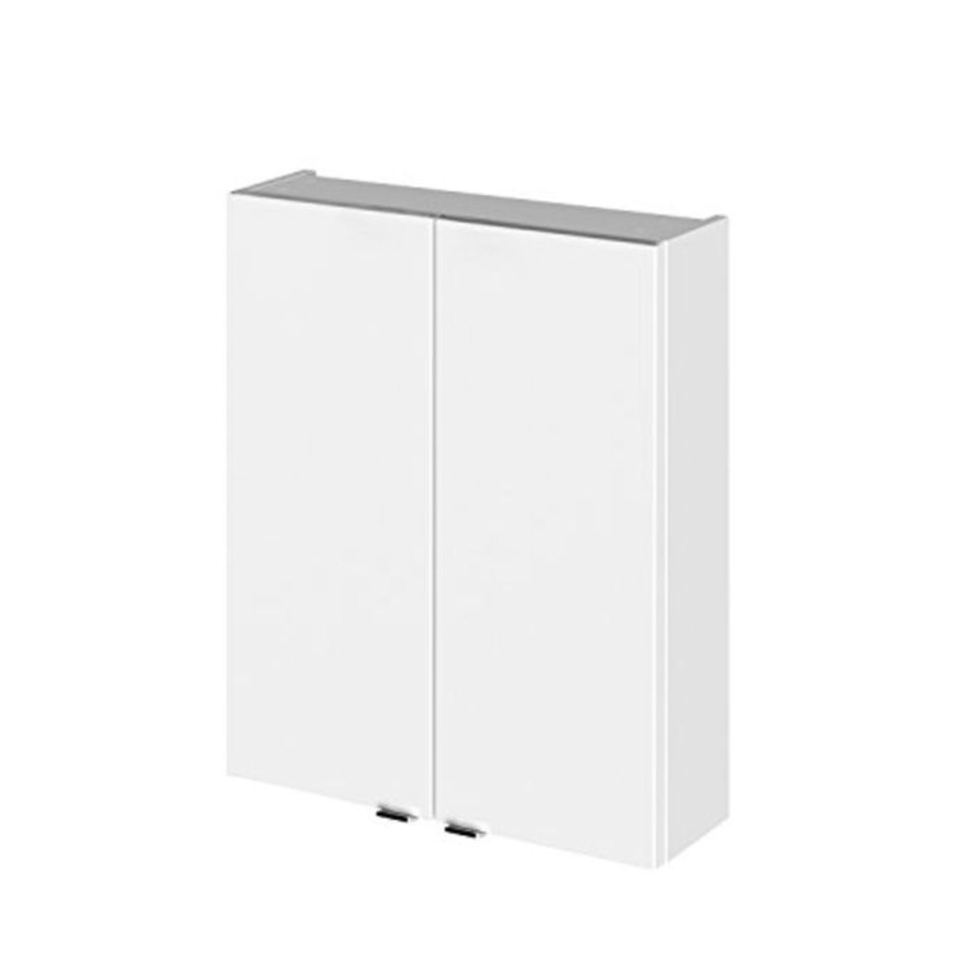 RRP £83.00 Hudson Reed OFF155 500 Wall Unit Storage Cabinets, Gloss White, 500mm