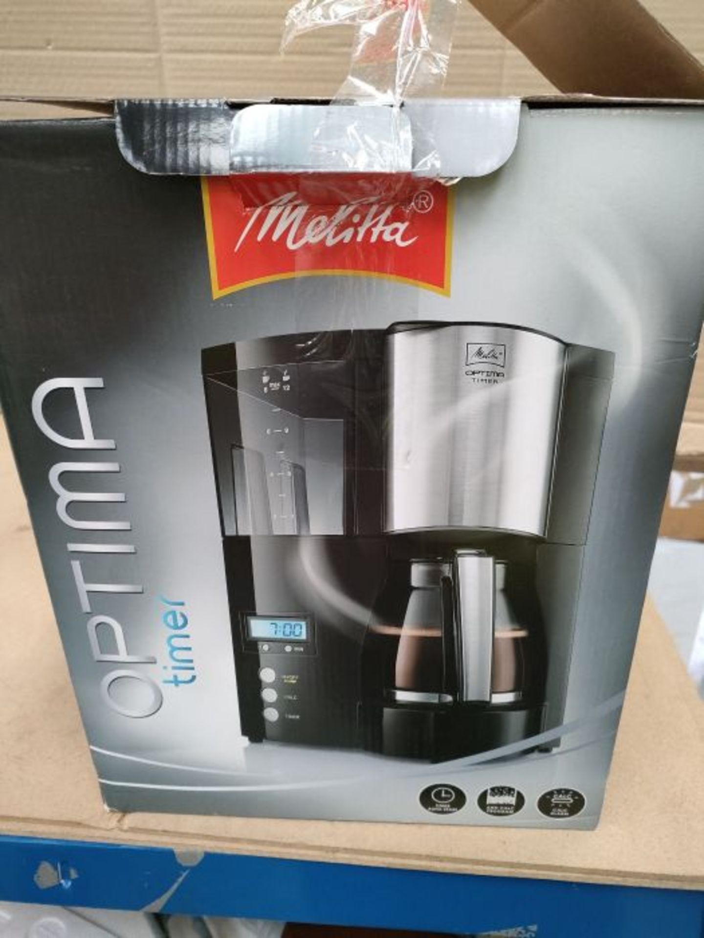 RRP £53.00 Melitta Filter Coffee Maker with Glass Pourer, Hot Hold and Timer Function, Optima Tim - Image 2 of 3