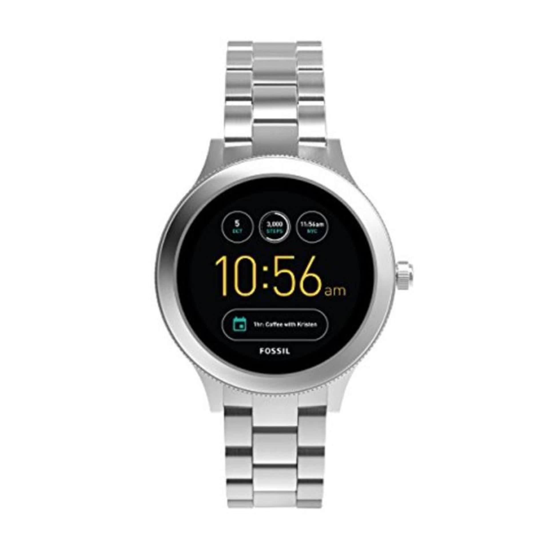 RRP £248.00 Fossil Women's Digital Connected Wrist Watch with Stainless Steel Strap FTW6003