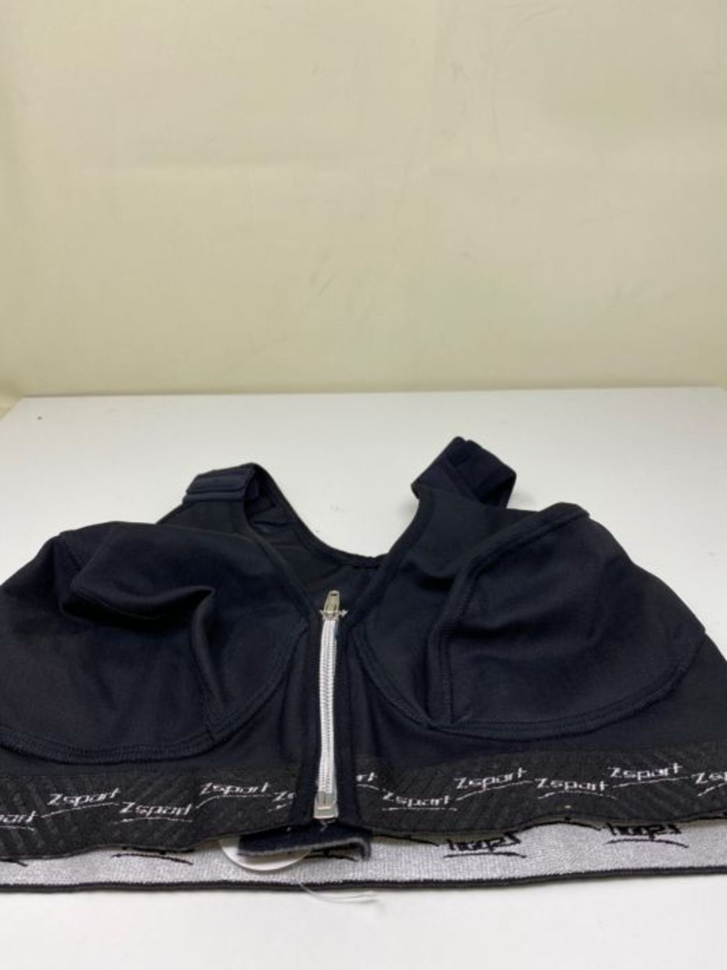 RRP £54.00 ZSPORT ladies Zbra Silver Bra black Size:38E (Manufacturer's Size: 100E) - Image 2 of 2