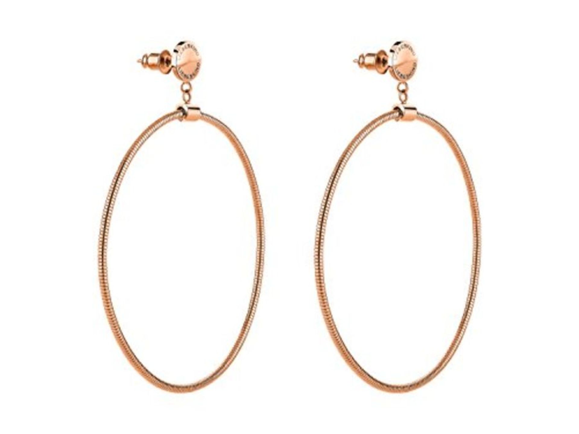 LIEBESKIND BERLIN Women's Creole Earrings Stainless Steel 60 rosé