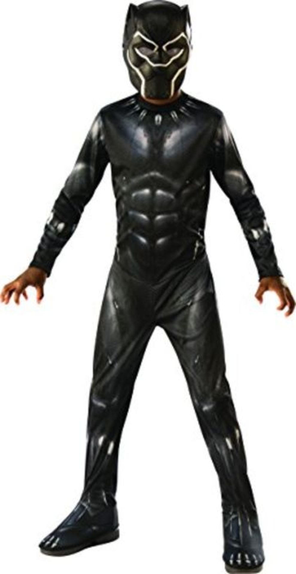 Avengers Black panther costume for children,Black, Medium