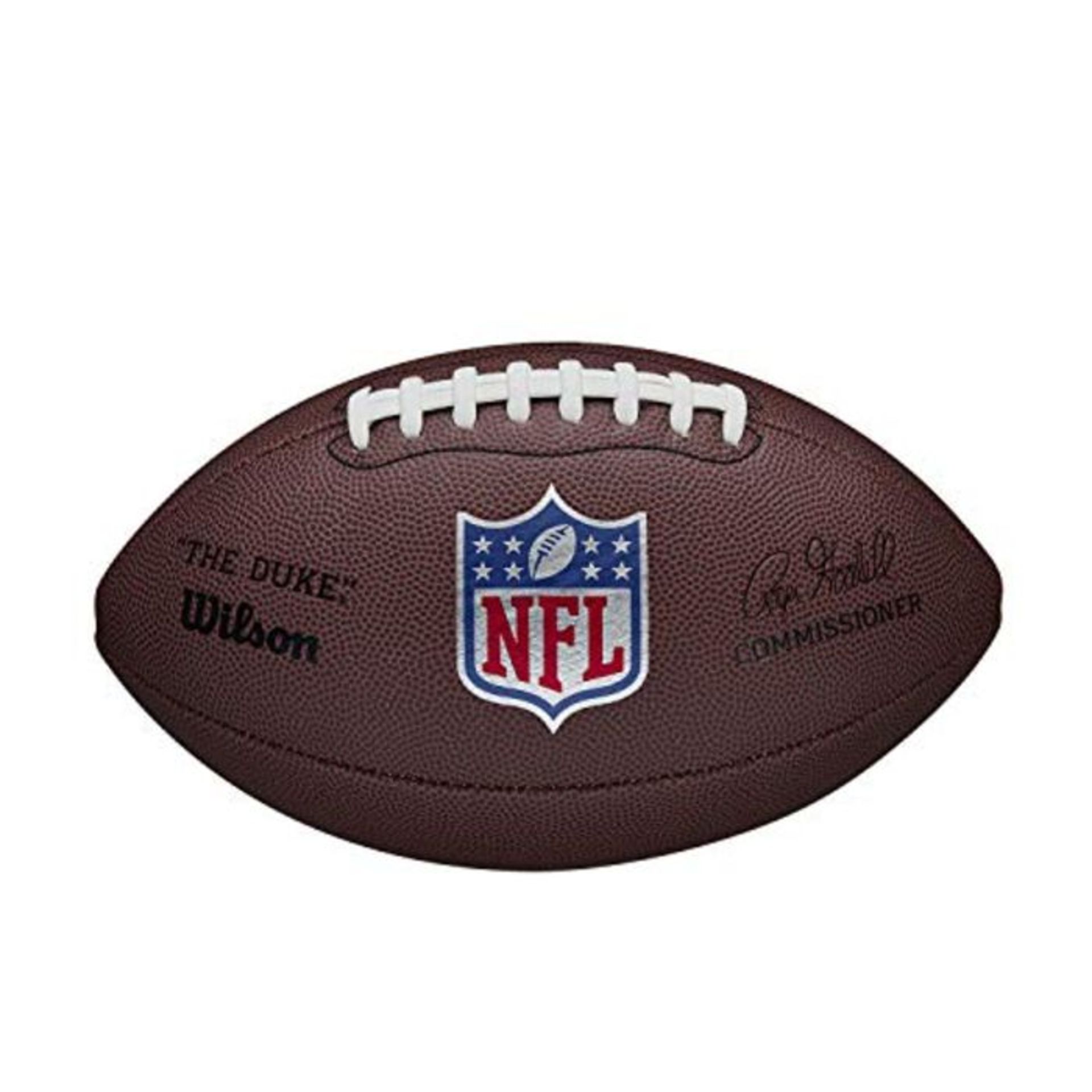 Wilson NFL DUKE REPLICA American Football, Mixed Leather, Official Size, Brown, WTF182