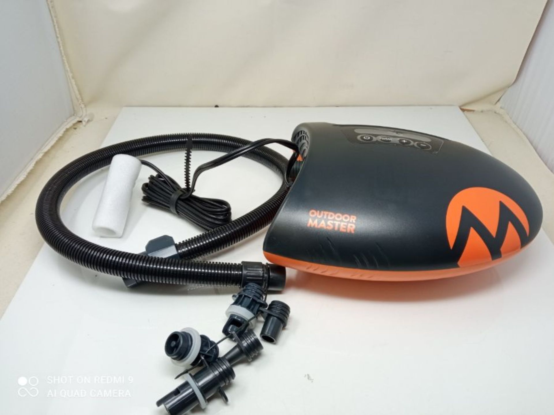RRP £101.00 OutdoorMaster 20PSI High Pressure SUP Air Pump The Shark - Intelligent Dual Stage Infl - Image 2 of 2