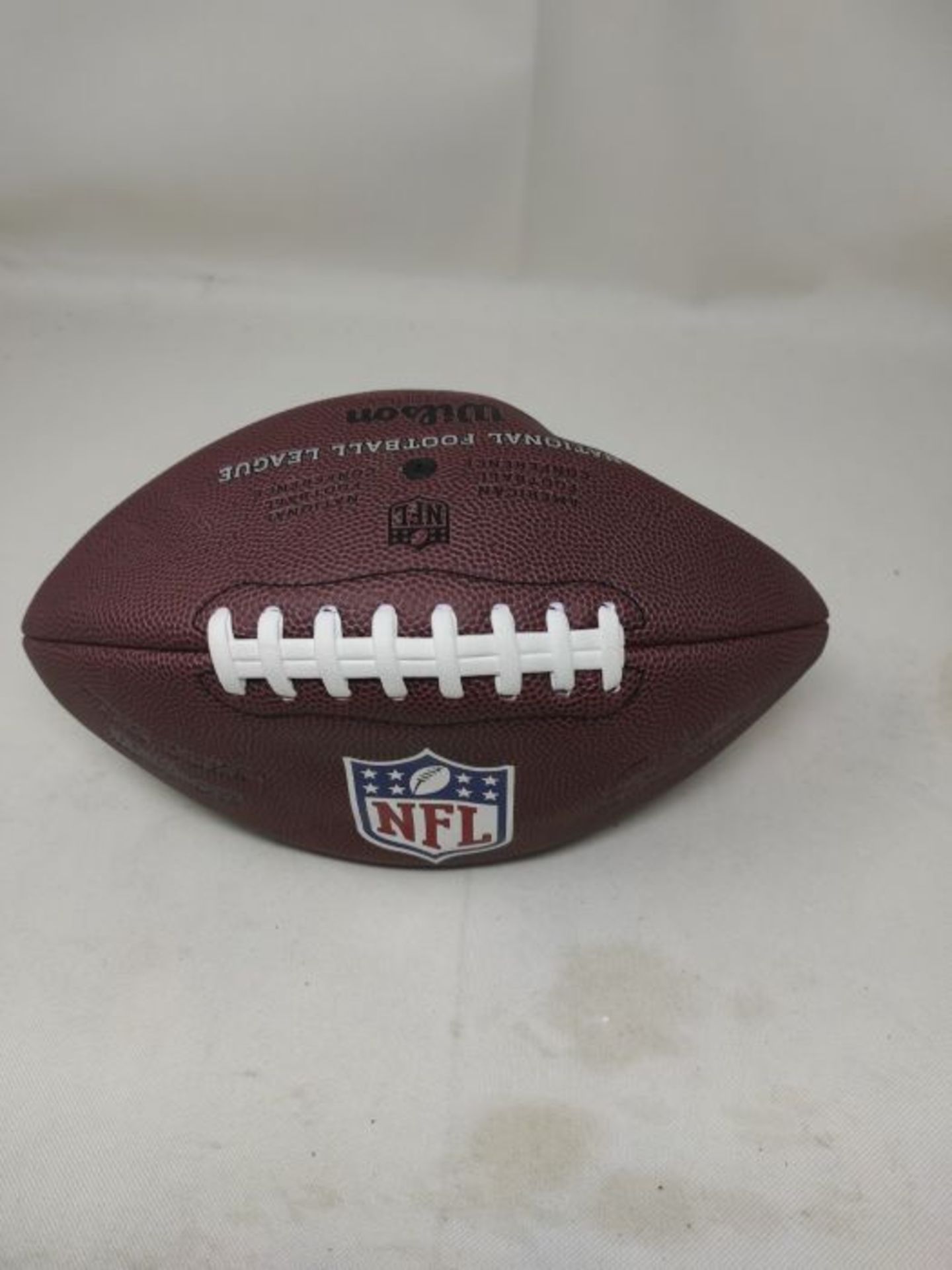 Wilson NFL DUKE REPLICA American Football, Mixed Leather, Official Size, Brown, WTF182 - Image 2 of 2