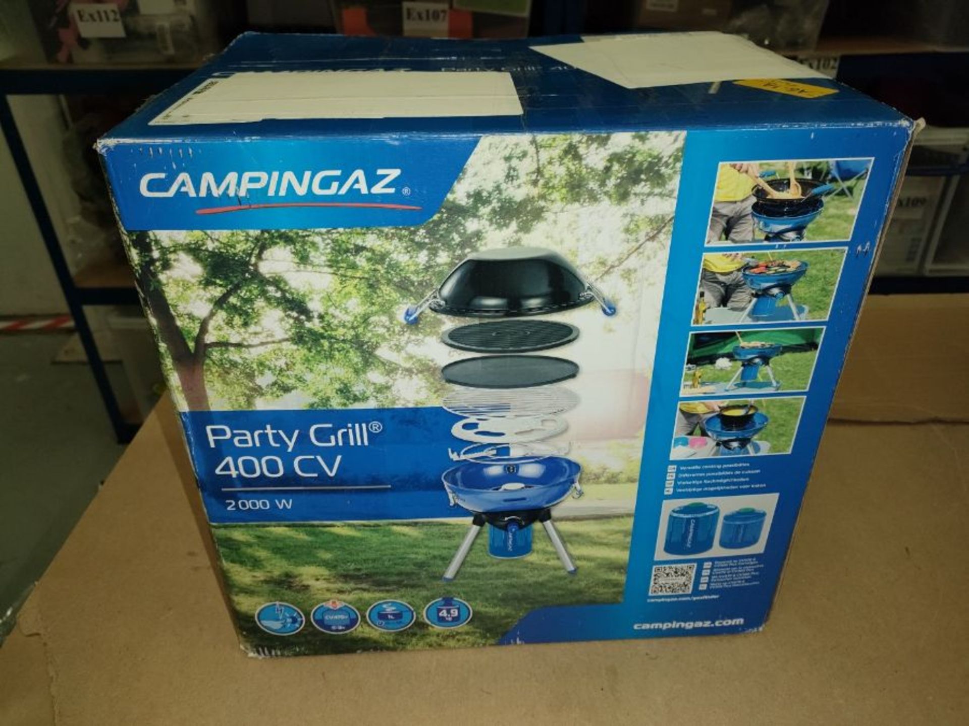 RRP £99.00 Campingaz Party Grill 400 CV, Camping Stove and Grill, All-in-One Portable Camping BBQ - Image 2 of 3