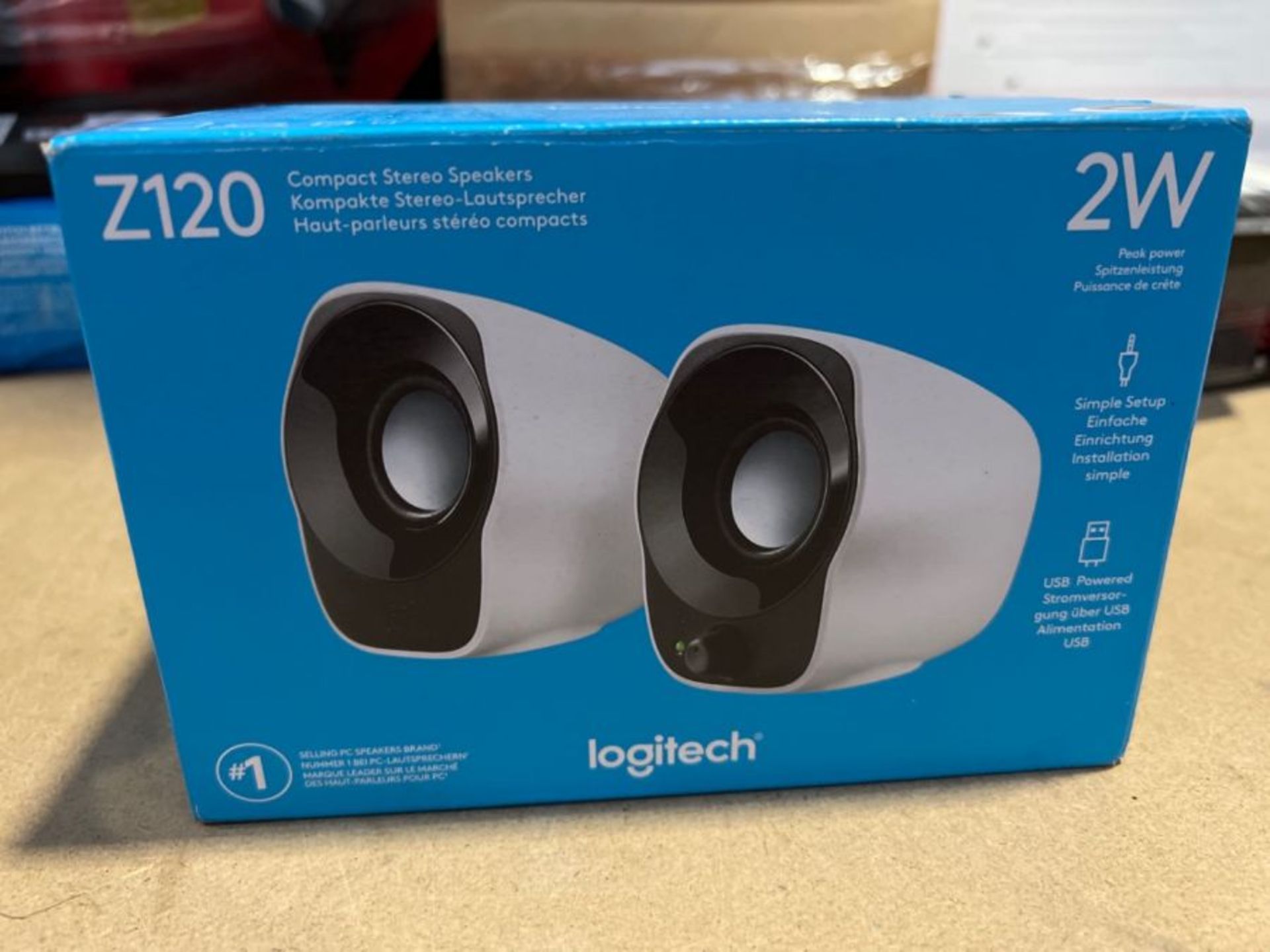 Logitech Z120 Compact PC Stereo Speakers, 3.5mm Audio Input, USB Powered, Integrated C - Image 2 of 3