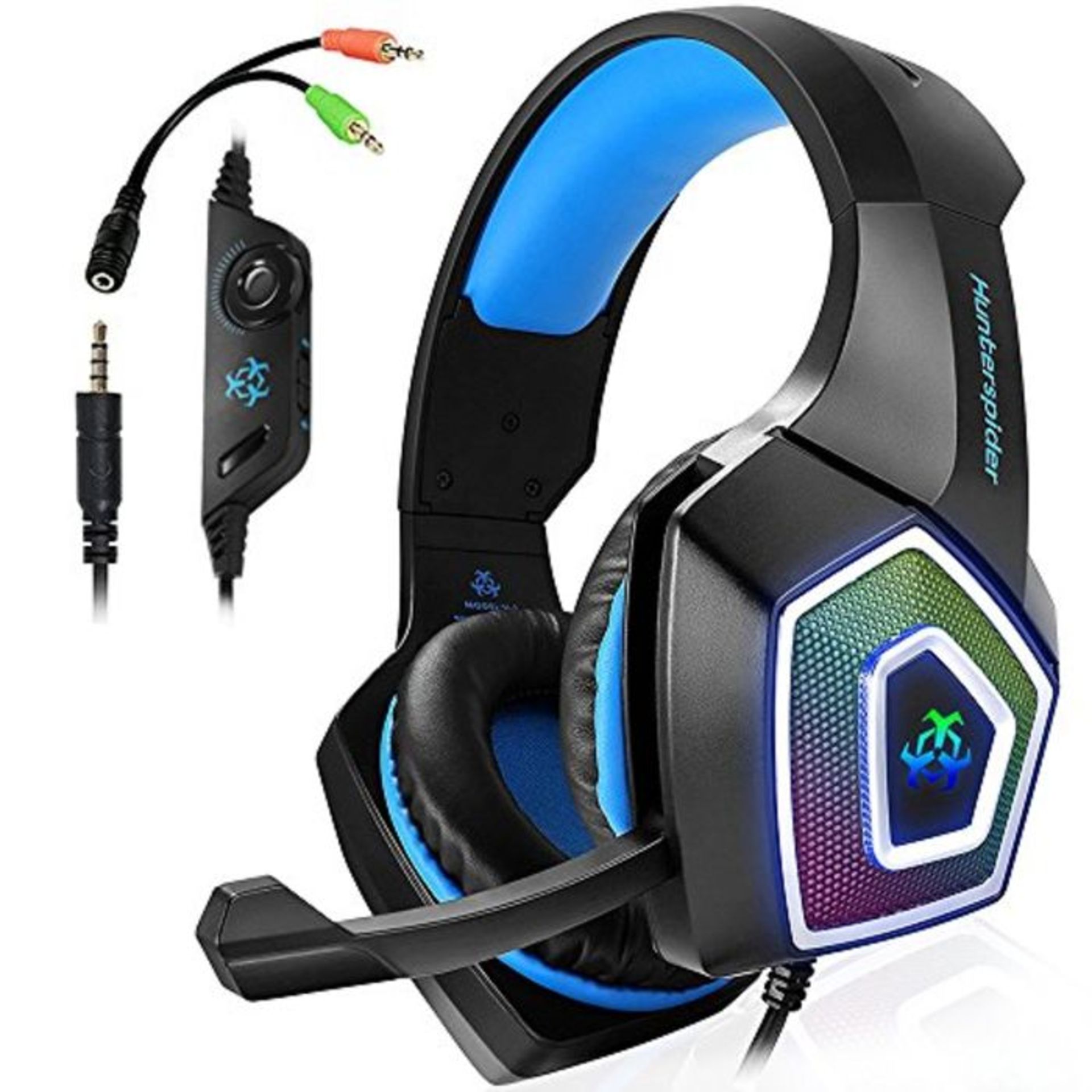 Gaming Headset für PS4 Xbox One PC,Stereo Sound Gaming Kopfhörer mit Mikrofon für L
