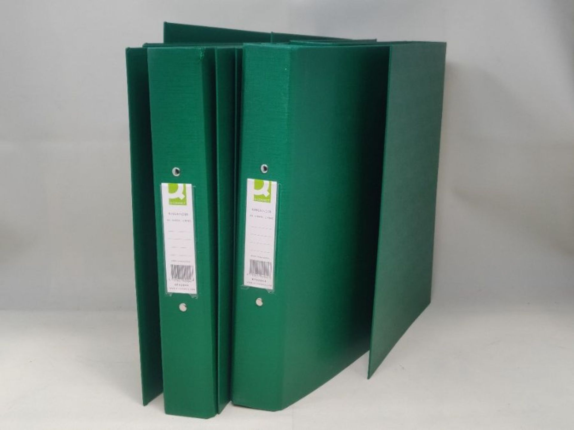 Q-Connect 2 Ring Polypropylene A4 Binder, 25 mm KF02004 - Green, Pack of 10 - Image 2 of 2