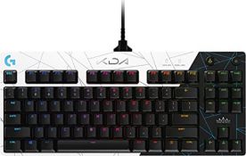 RRP £134.00 Logitech G PRO K/DA Mechanical Gaming Keyboard, GX Brown Tactile Key Switches, Portabl