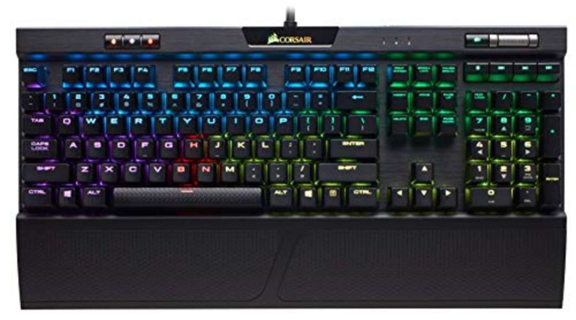 RRP £145.00 Corsair Mechanical Gaming Keyboard Cherry MX Brown (Tactile and Silent) Rgb