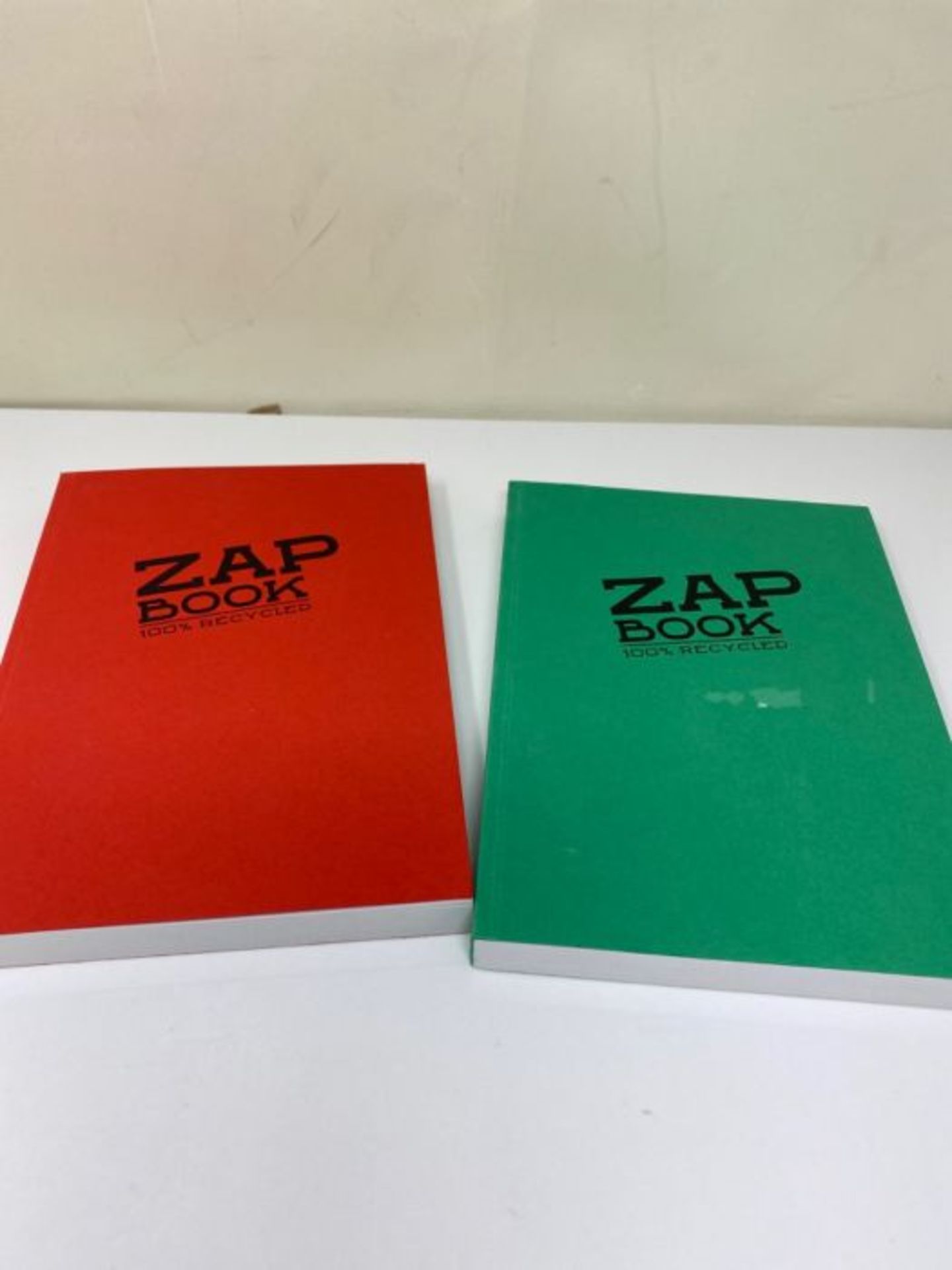 Clairefontaine Zap Book 3355AMZC Pack of 3 Glued Notebooks 160 Pages 100% Recycled Pla - Image 2 of 2