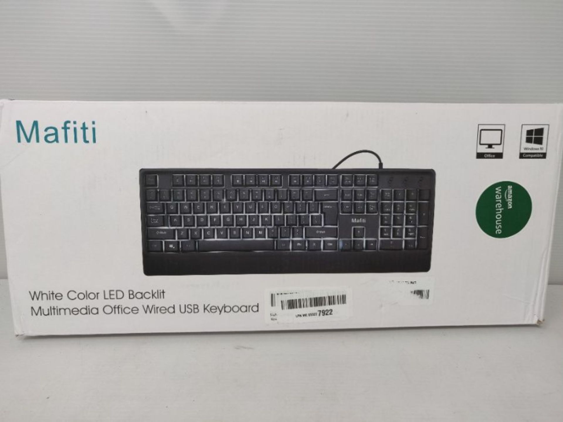 [INCOMPLETE] [CRACKED] mafiti Computer Office Keyboard Wired USB 104 Keys Full Size Wh - Image 2 of 3