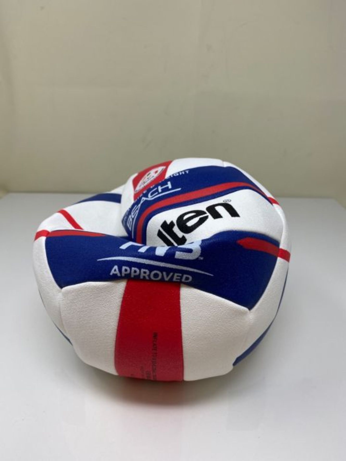 Molten Europe Unisex Adult Ball V5B5000-EN Beach Volleyball Ball - White/Blau/Red, 5 - Image 2 of 2