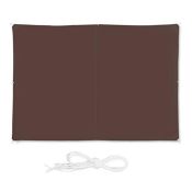 Relaxdays, Brown Shade Sail, Rectangular, Water-Repellent, UV-Protection with Tethers,
