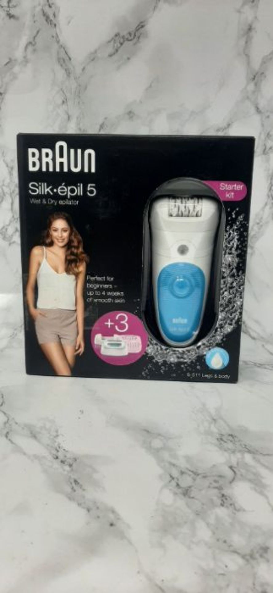 Braun Silk-Epil 5-511 Starter Kit Wet and Dry Epilator for Women Cordless Epilation an - Image 2 of 3