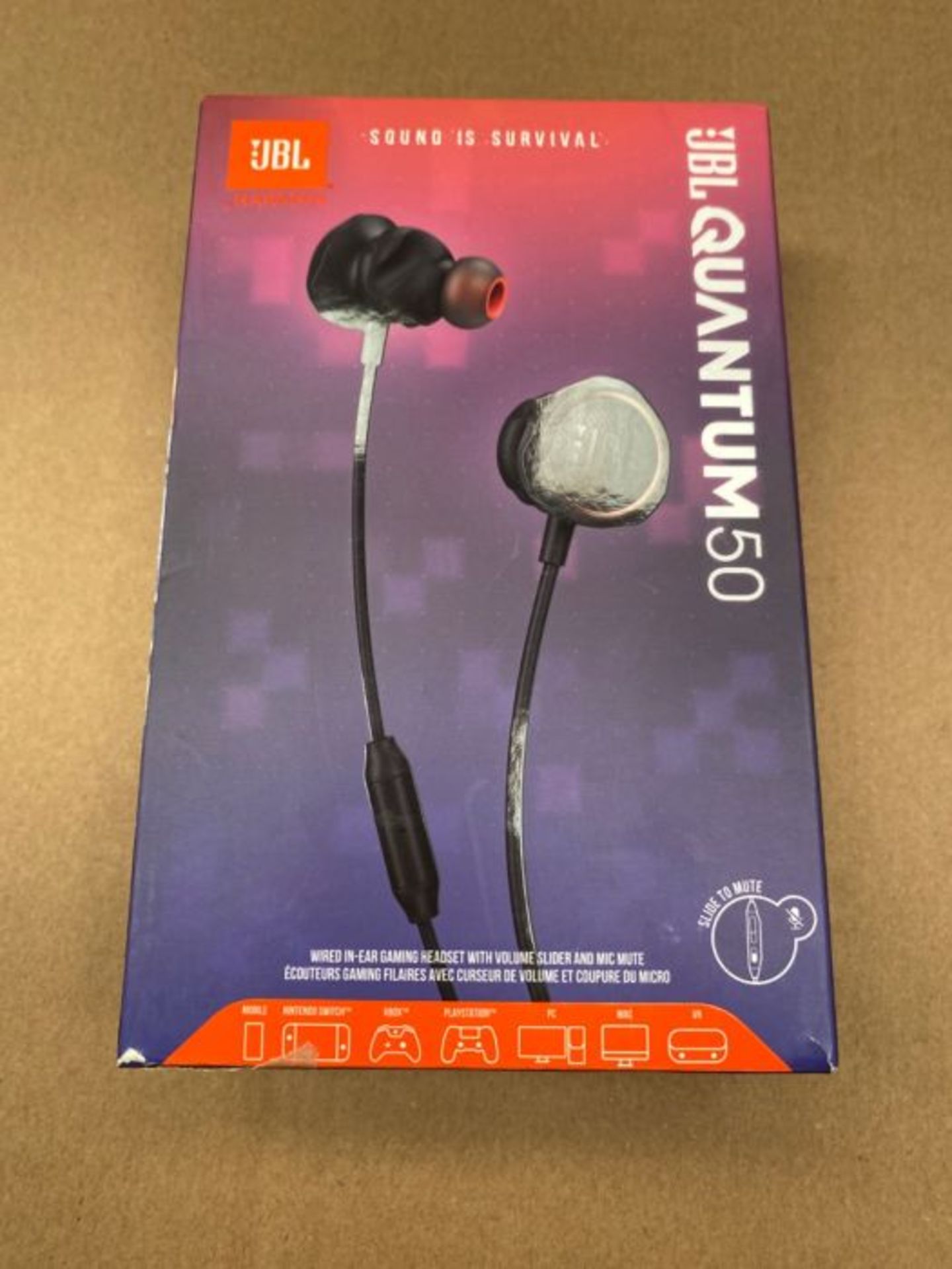 JBL Quantum 50 - In-ear wired gaming headset with QuantumSOUND technology, in black - Image 2 of 3