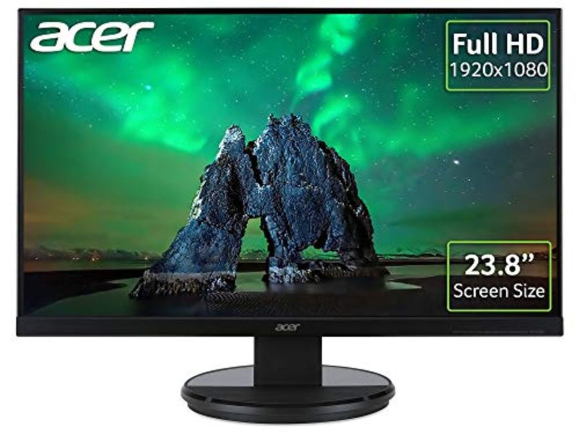 RRP £99.00 [CRACKED ]Acer K242HYLBbix 23.8 inch FHD Monitor (VA Panel, FreeSync, 75Hz, 1ms, HDMI,