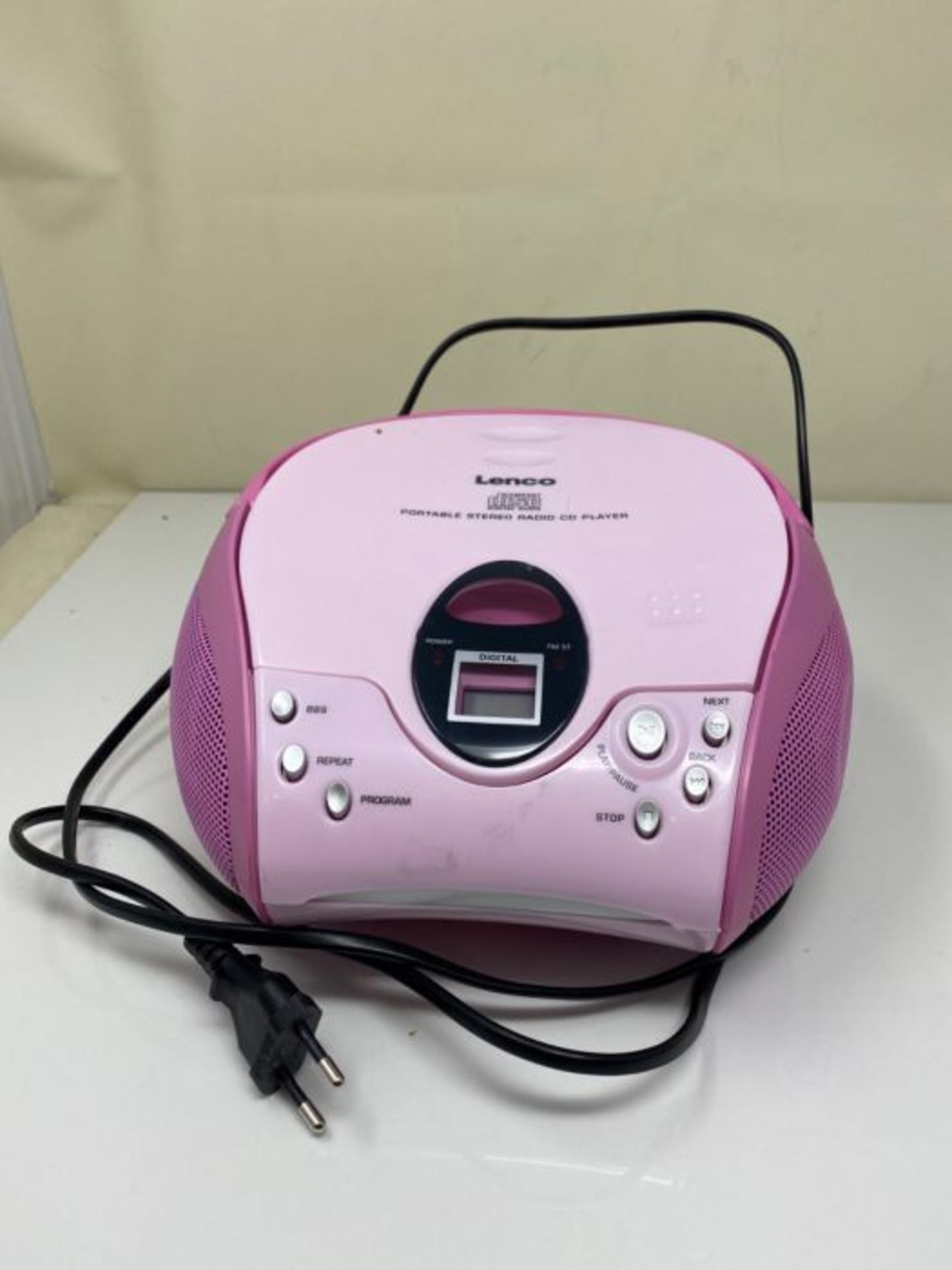 Lenco SCD-24 Stereo UKW-Radio mit CD-Player und Teleskopantenne rosa - Image 2 of 2