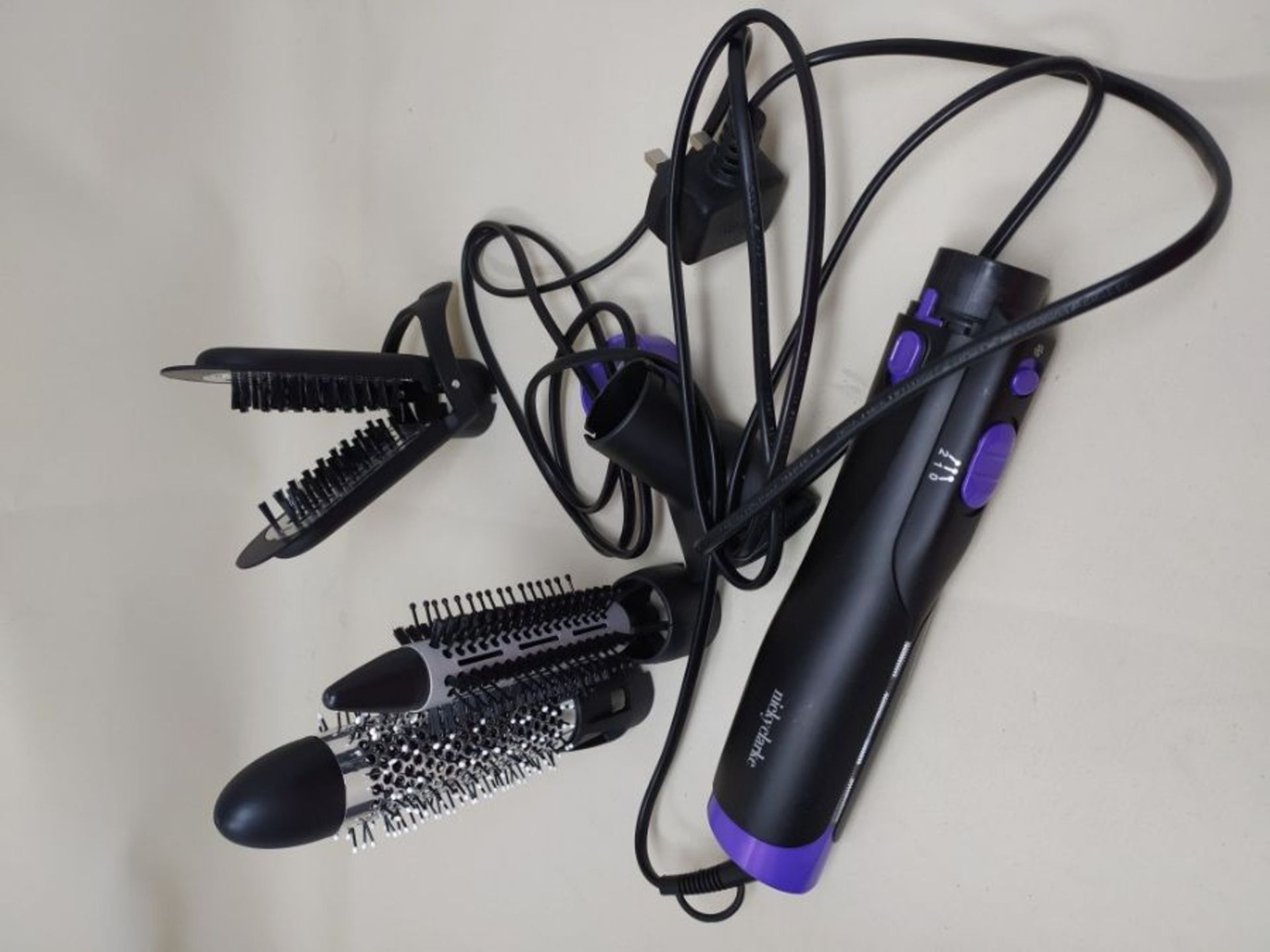 Nicky Clarke 1000W 4-in-1 Frizz Control Ionic Hot Air Brush Volumising Hair Styler, 2 - Image 2 of 2