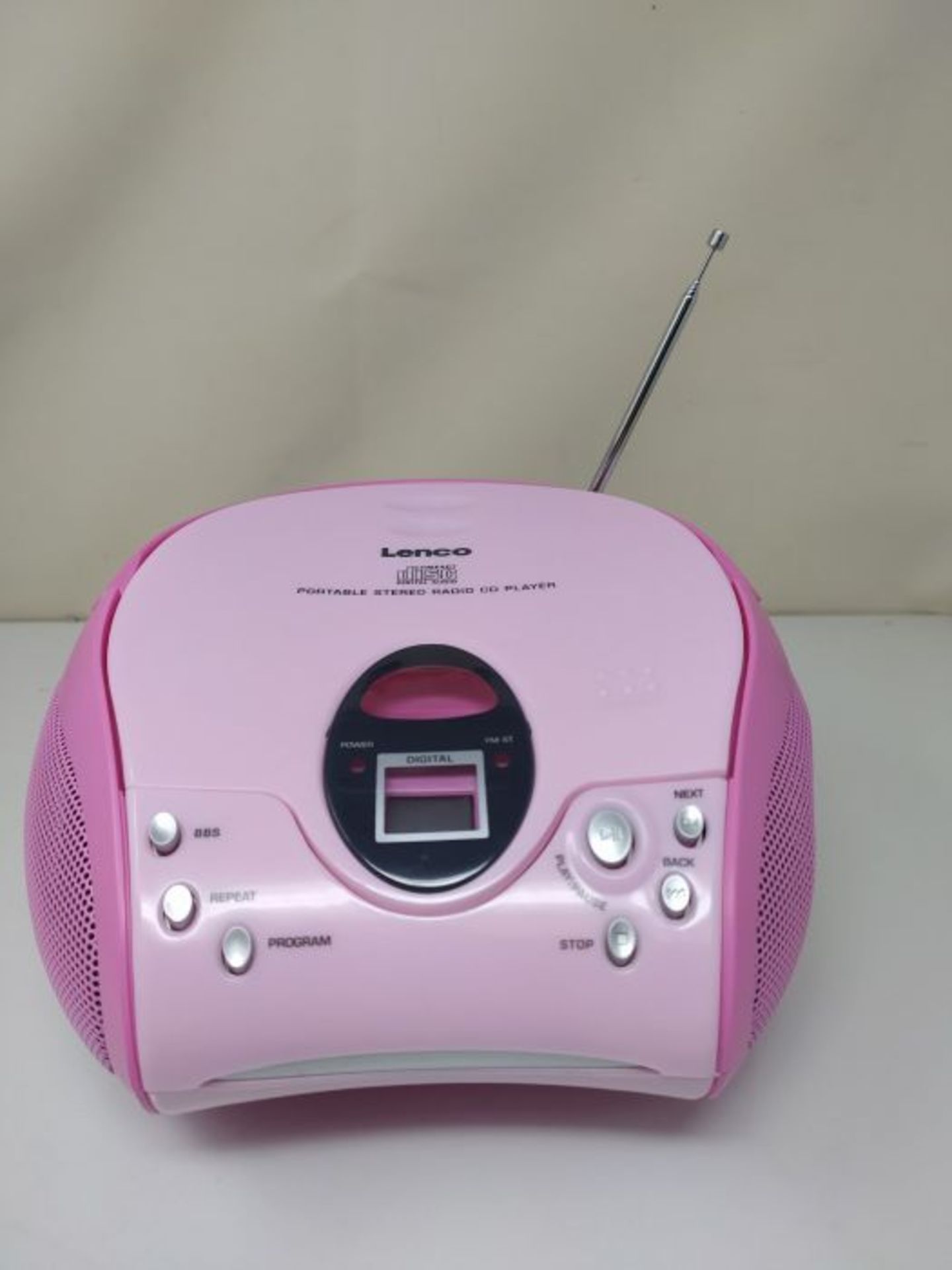 Lenco SCD-24 Stereo UKW-Radio mit CD-Player und Teleskopantenne rosa - Image 2 of 2