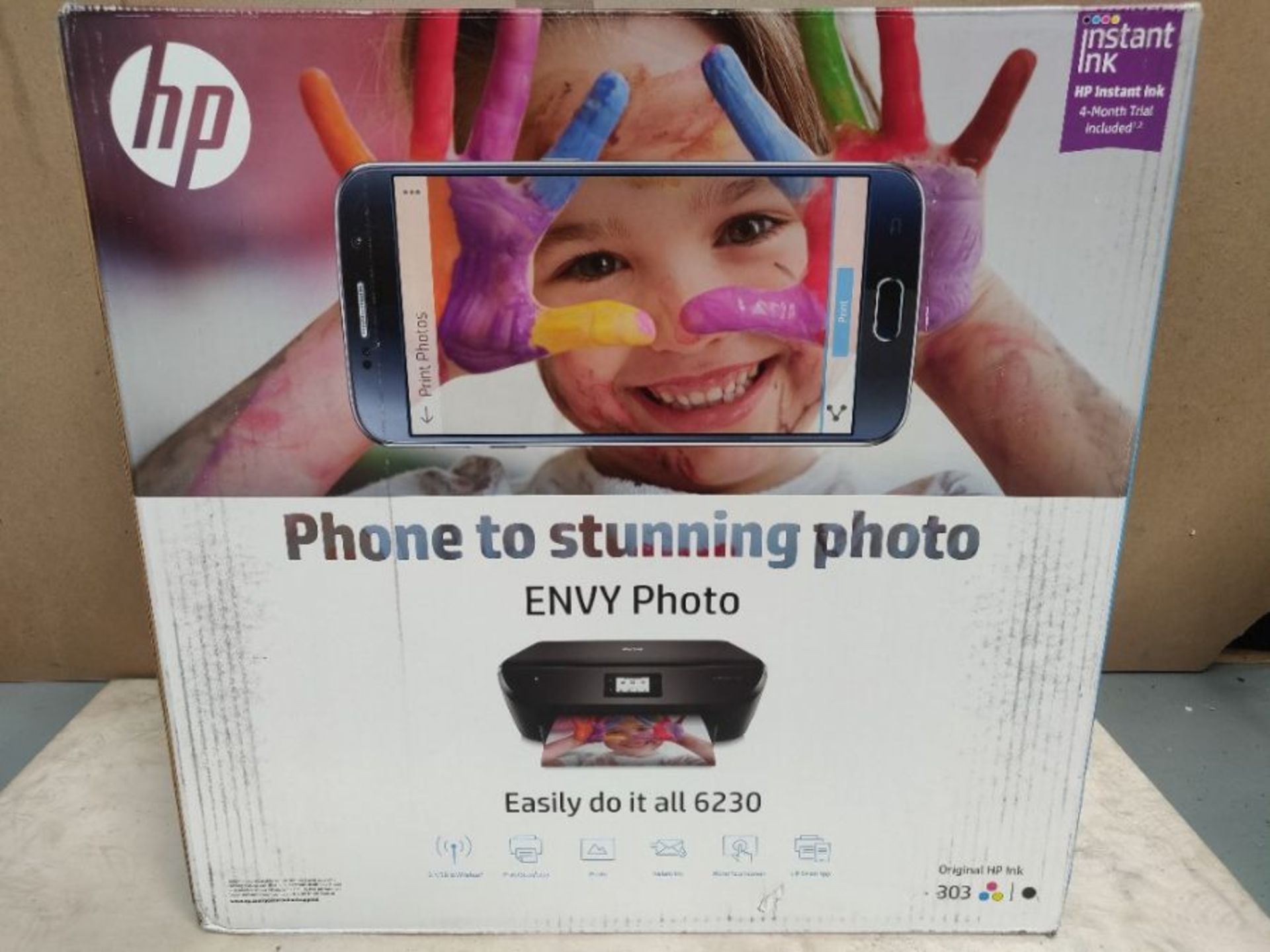 RRP £80.00 HP Envy Photo 6230 All-in-One Wi-Fi Photo Printer with 4 Months of Instant Ink Include - Image 2 of 3