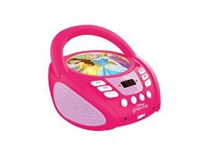 Lexibook Disney Princess CD player, aux-in jack, AC or battery-operated, Pink/White, R