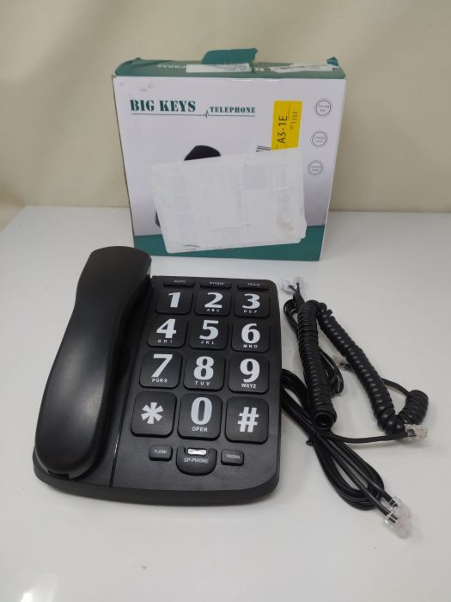 Big Button Landline Phone, Elikliv Desktop Landline Phones for Elder with Larger Keys, - Image 2 of 2