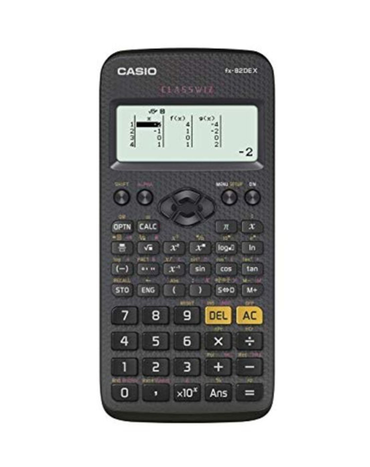 Casio SCHULRECHNER FX-82DE X CLASSWIZ, BATTERIEBETRIEB,Black