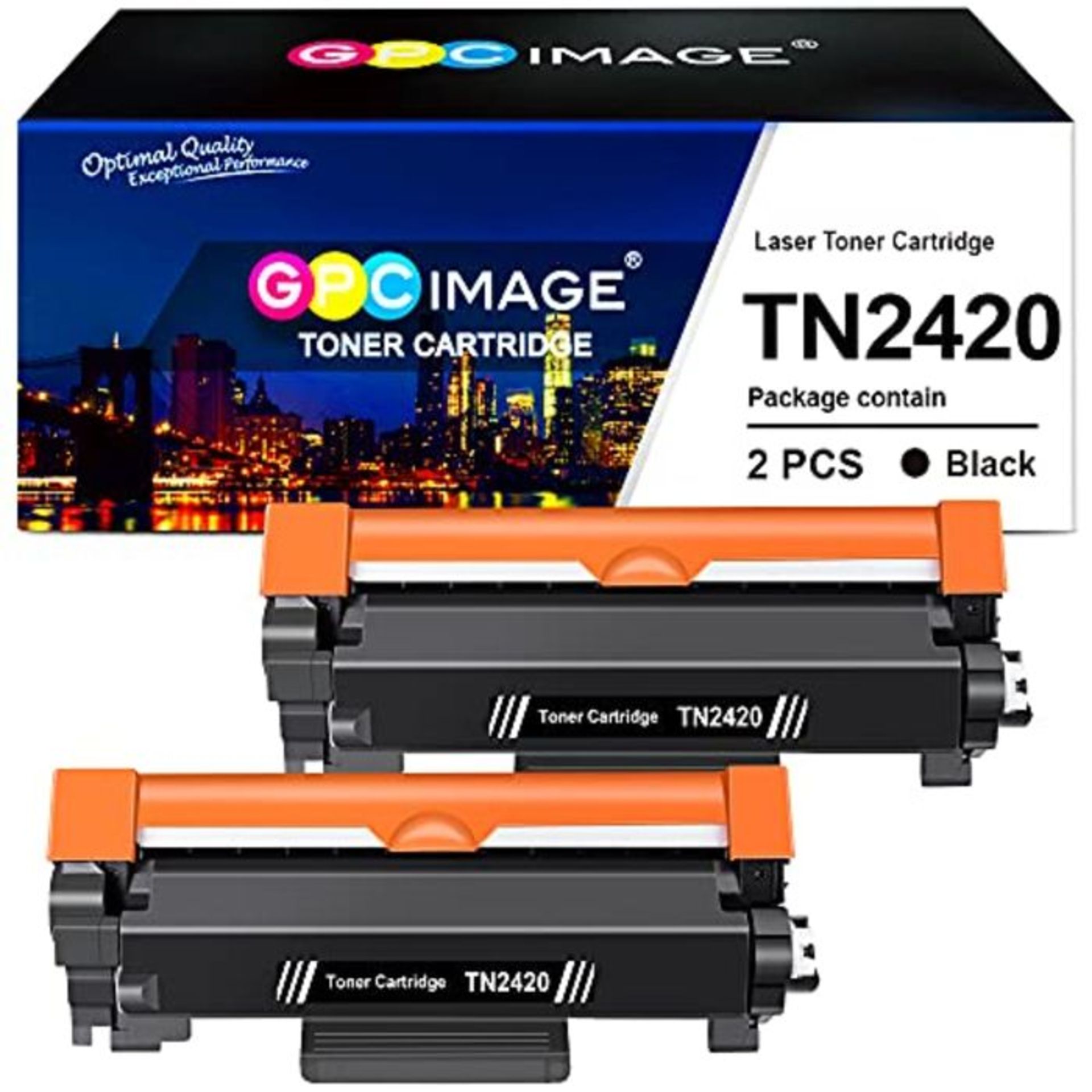 GPC Image Toner Cartridges Replacement for Brother TN2420 TN-2420 TN2410 Compatible wi