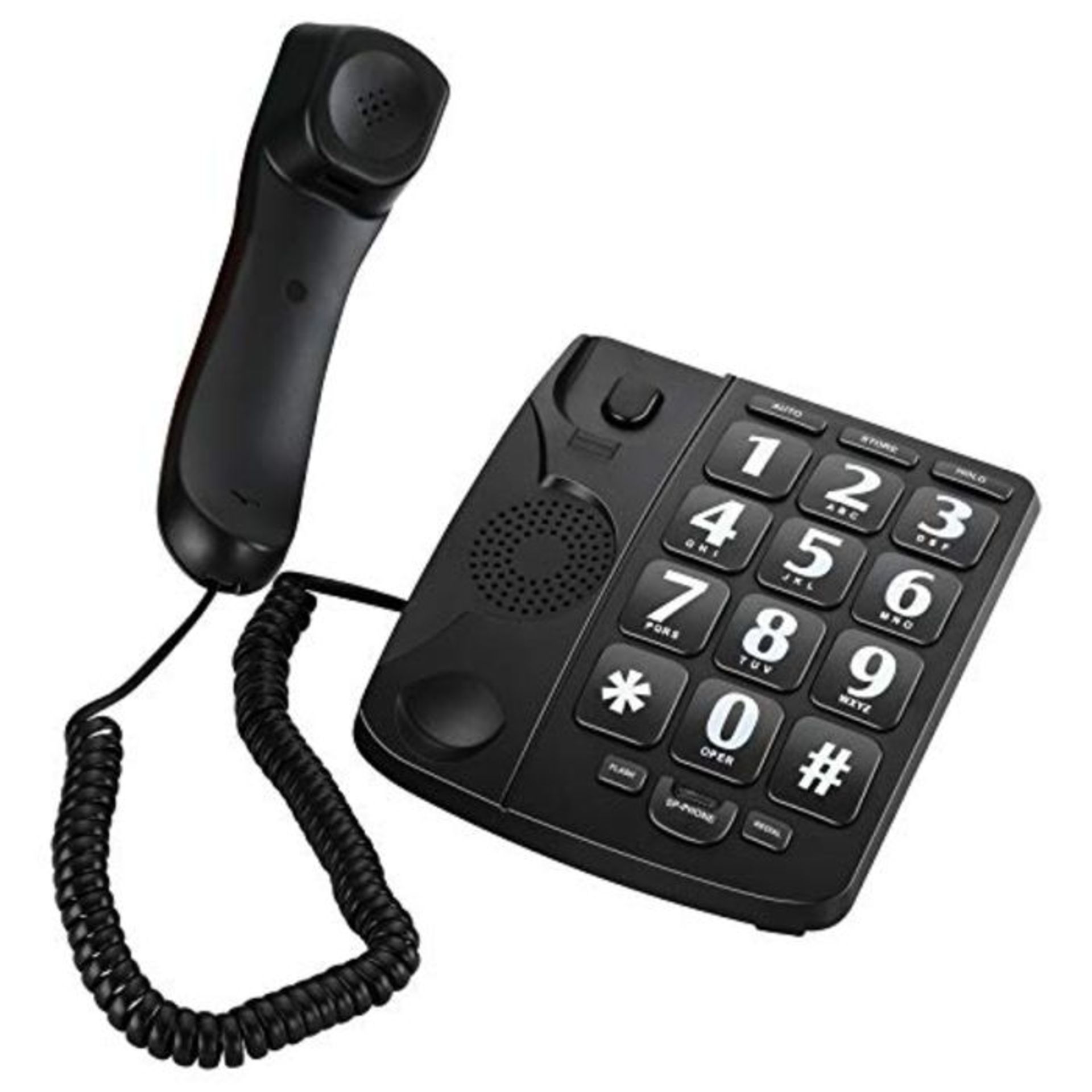 Big Button Landline Phone, Elikliv Desktop Landline Phones for Elder with Larger Keys,