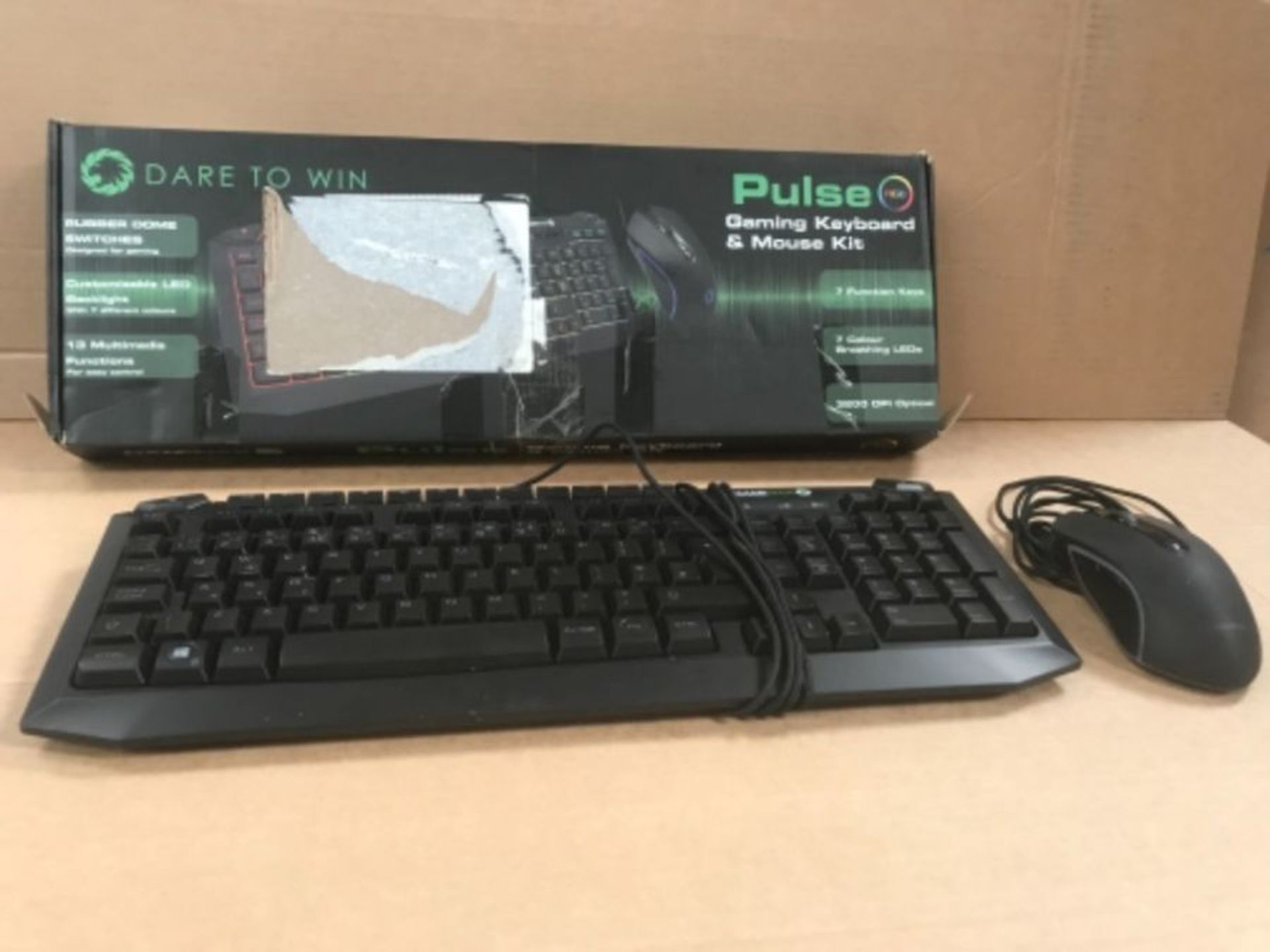 GameMax Pulse RGB Gaming Keyboard & Mouse, 7 Colour LED Backlight, 7D Optical, Anti-Gh - Image 2 of 2