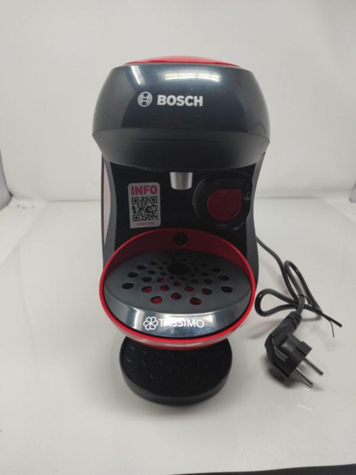 Bosch TAS1003 Freestanding Fully-auto Pod coffee machine 0.7L Black, Red coffee maker - Image 3 of 3