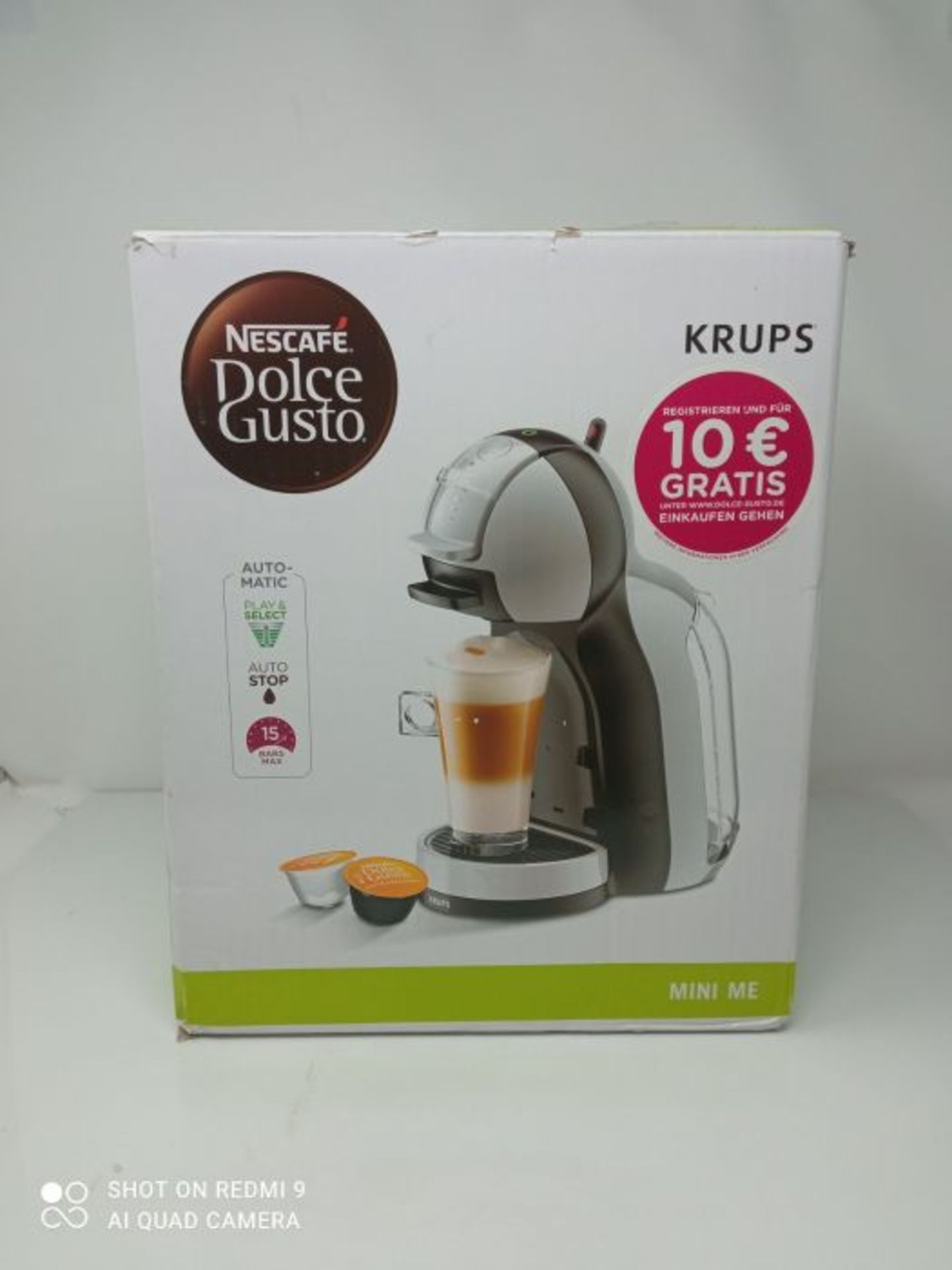 RRP £59.00 [INCOMPLETE] Krups Mini Me KP123B coffee maker Freestanding Espresso machine Black,Sil - Image 2 of 3