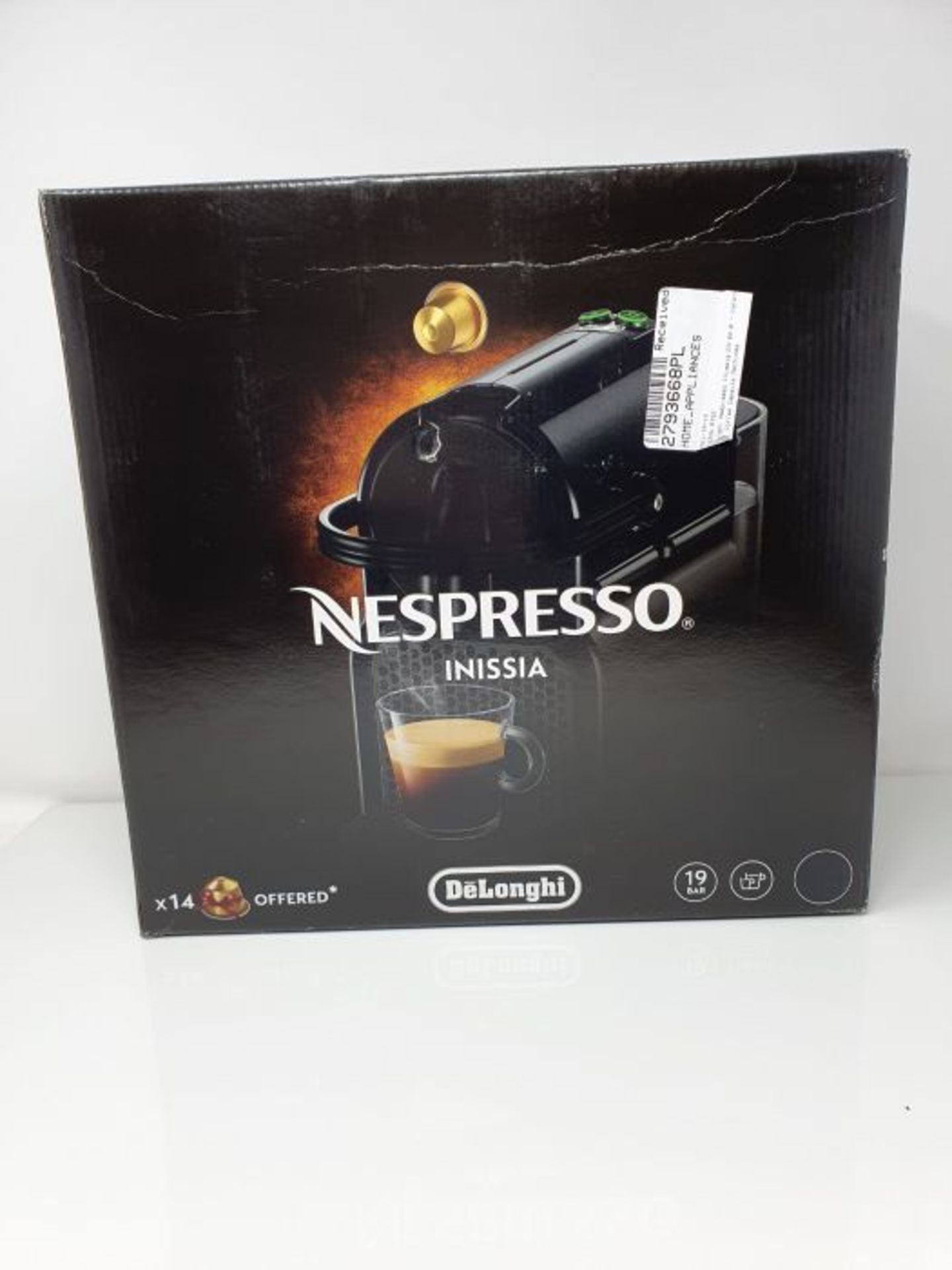 RRP £59.00 De'Longhi Nespresso Inissia EN 80.B - coffee machine - 19 bar - black - Image 2 of 3