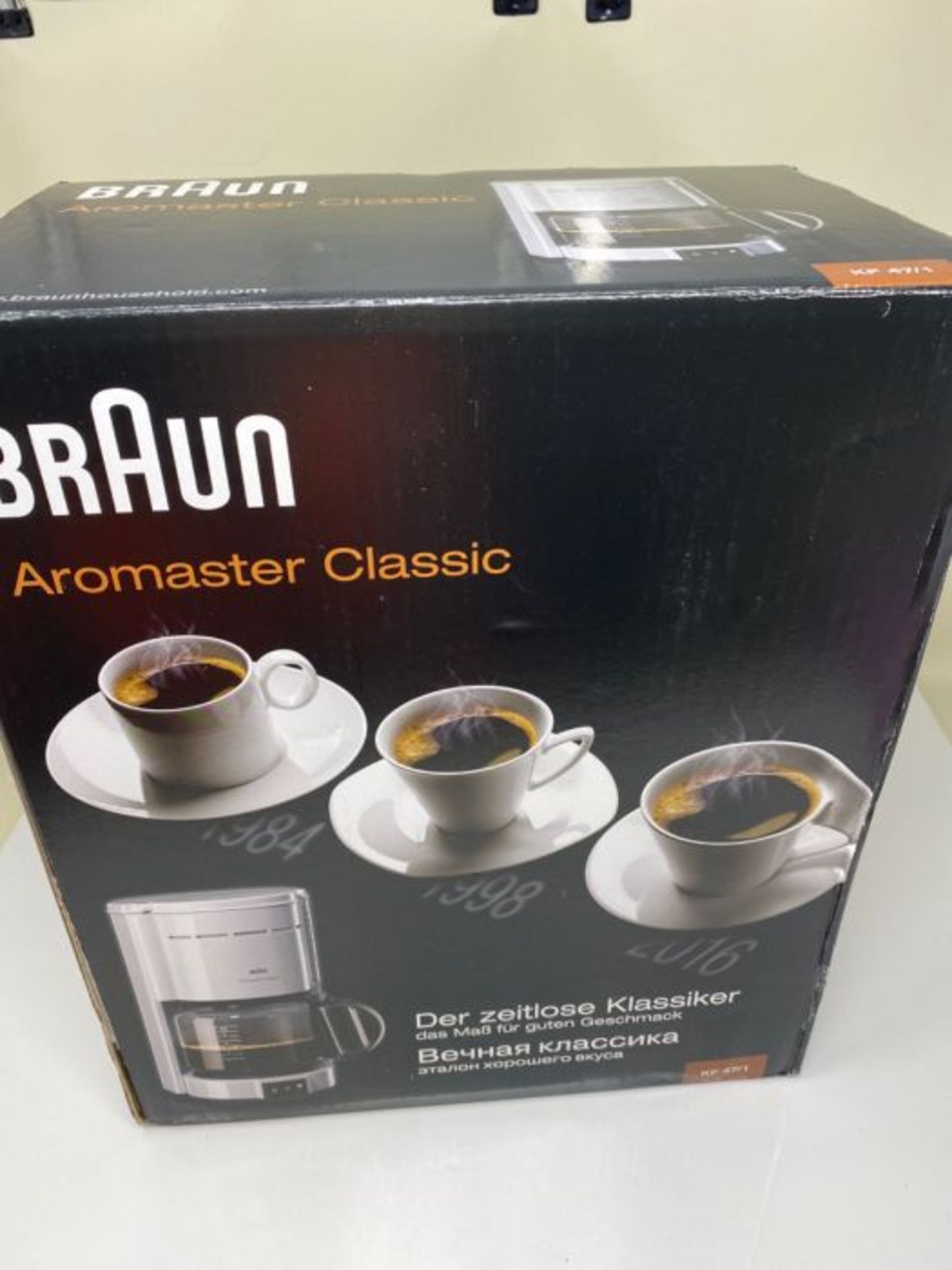 Braun KF47 WH Braun KF47 White 10-Cup Coffee Maker, 220V (Non-USA Compliant), White - Image 2 of 3