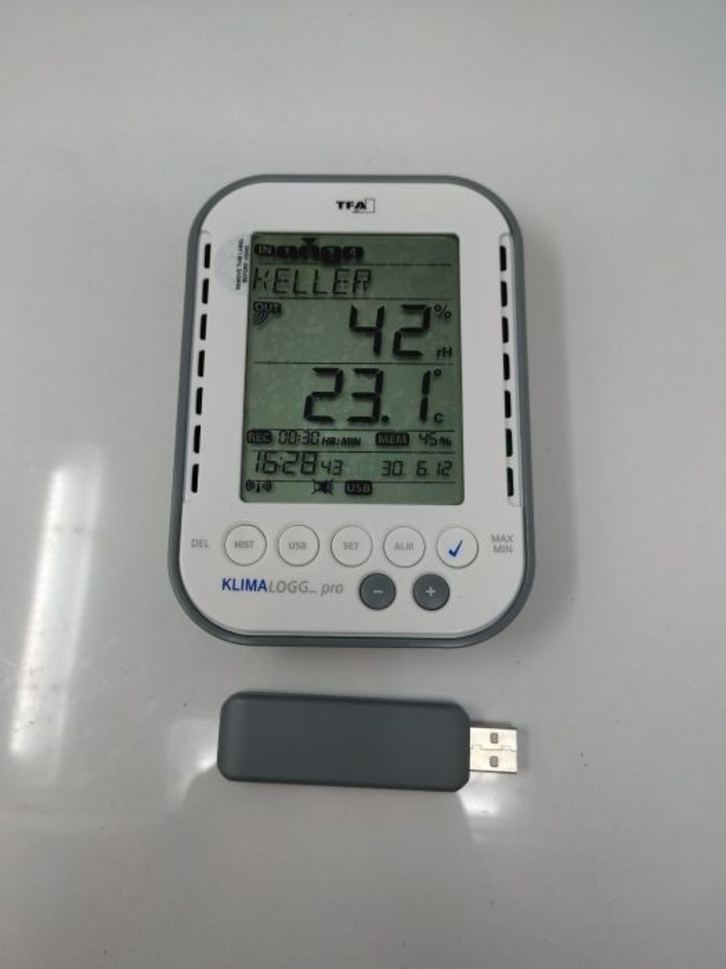 RRP £60.00 TFA 30.3039.IT KlimaLogg Pro Professional Thermo-Hygrometer With Data Logger - Image 3 of 3