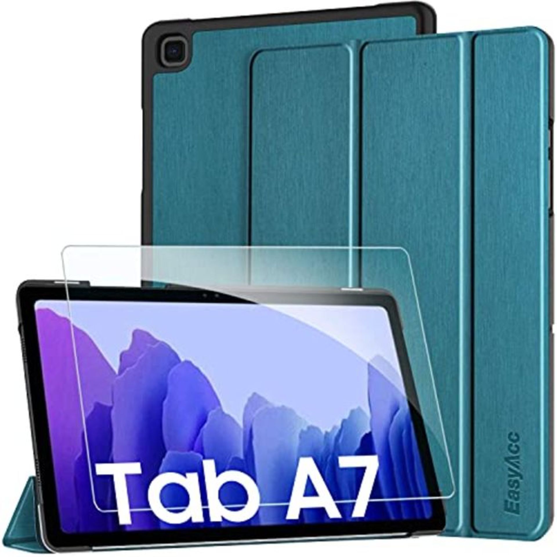 EasyAcc Compatible with Samsung Galaxy Tab A7 10.4 2020 Case with Tempered Glass SM-T5