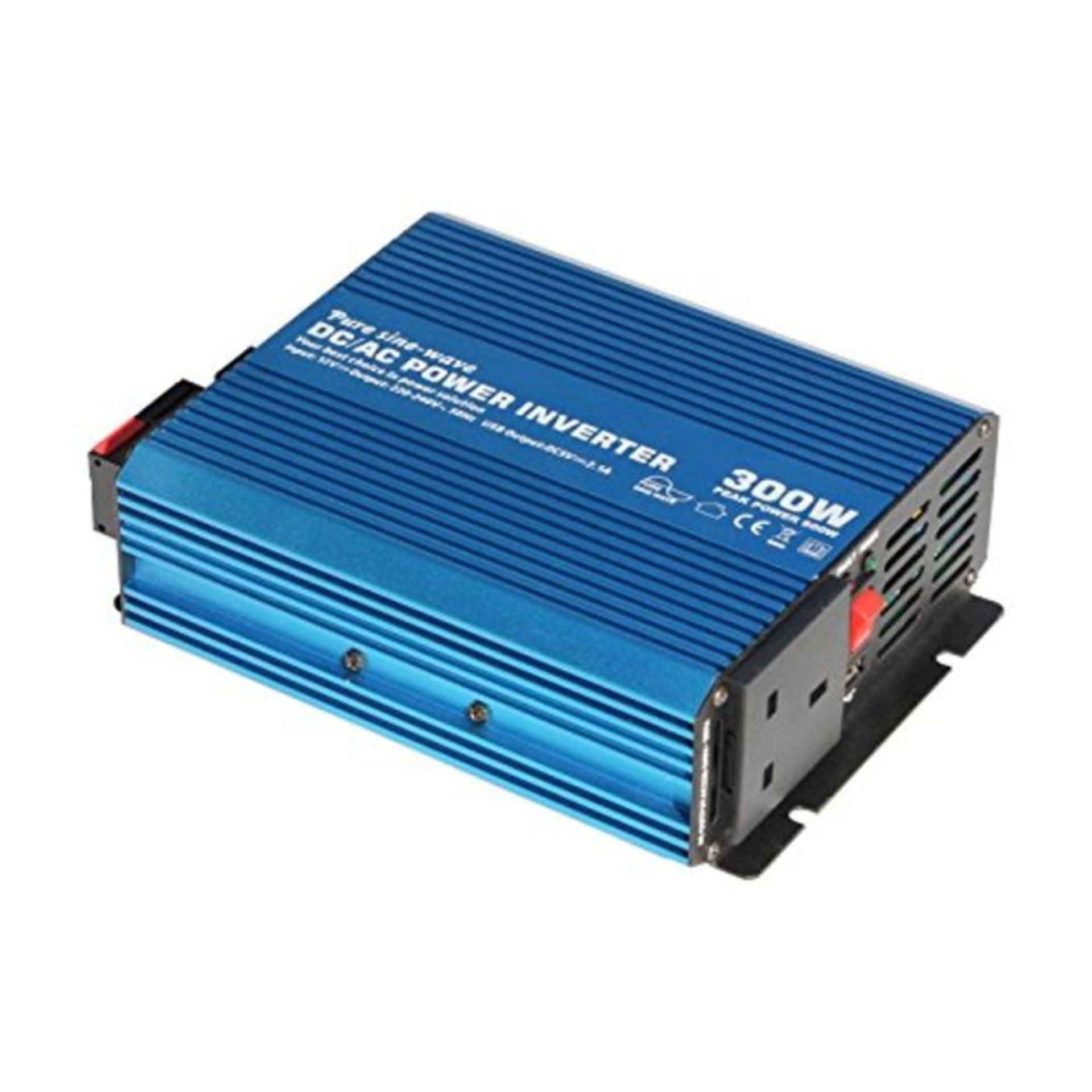 RRP £72.00 300W 12V pure sine wave power inverter 230V AC output (UK socket), with powerful USB p