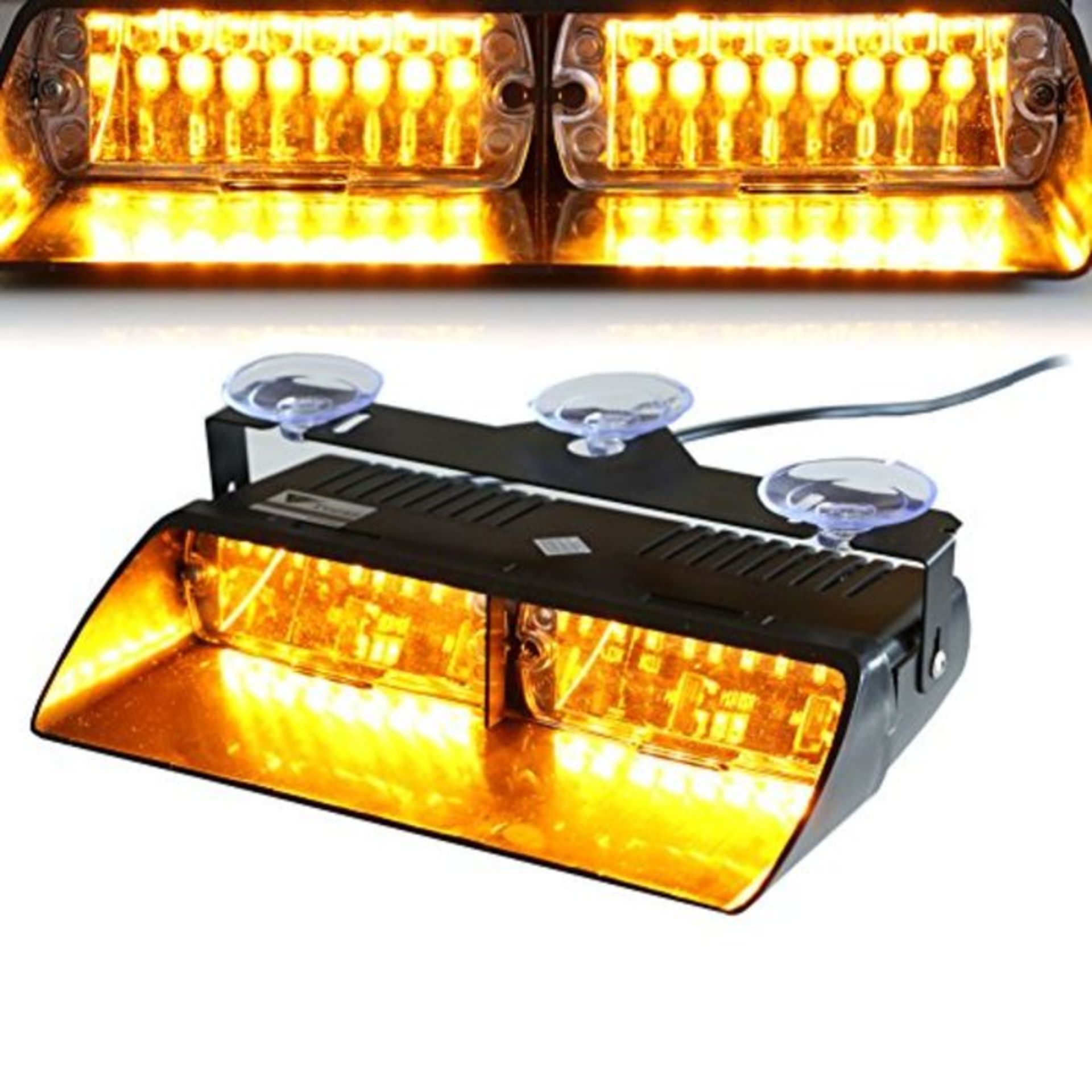 T Tocas 16 LED High Intensity Law Enforcement Hazard Beacon Flash Light for Vehicle Tr