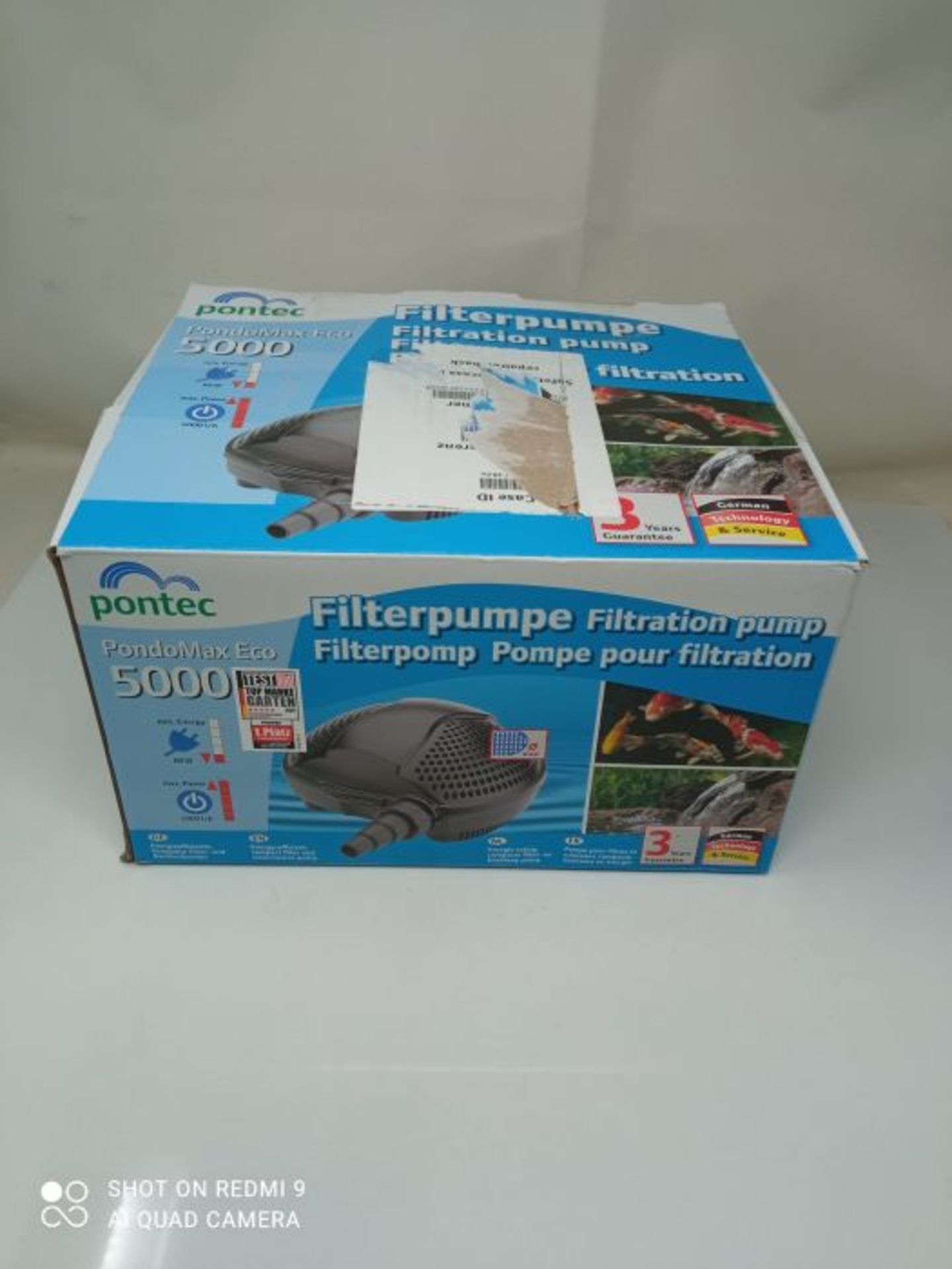 RRP £77.00 Pontec filter and watercourse pump PondoMax Eco 5000 - Image 2 of 3