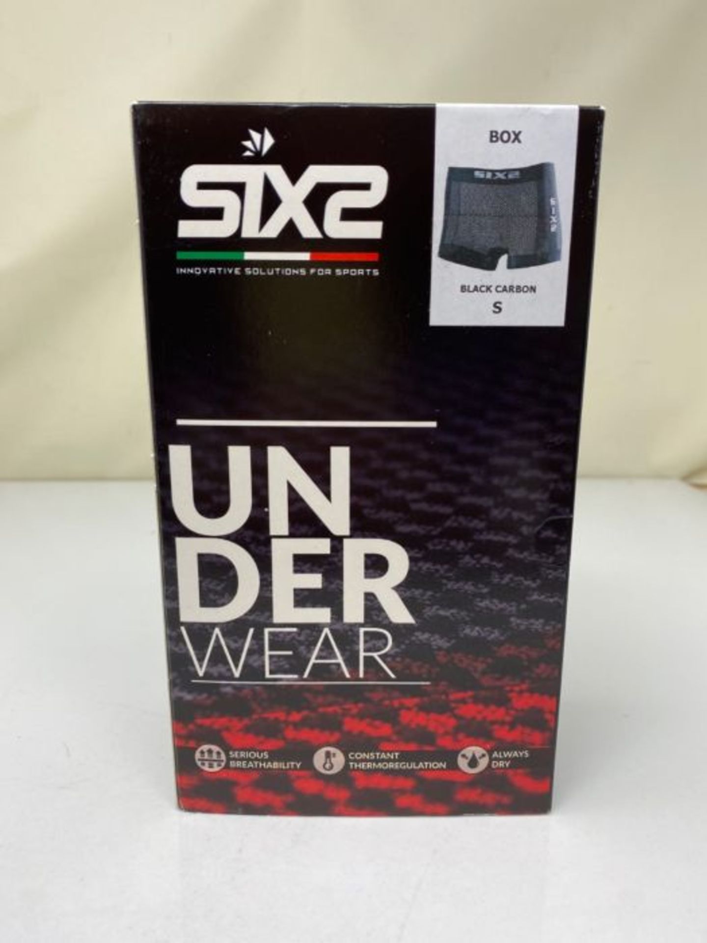 SIX2 Black Boxer Carbon Underwear S Unisex Adulto, S - Image 2 of 3