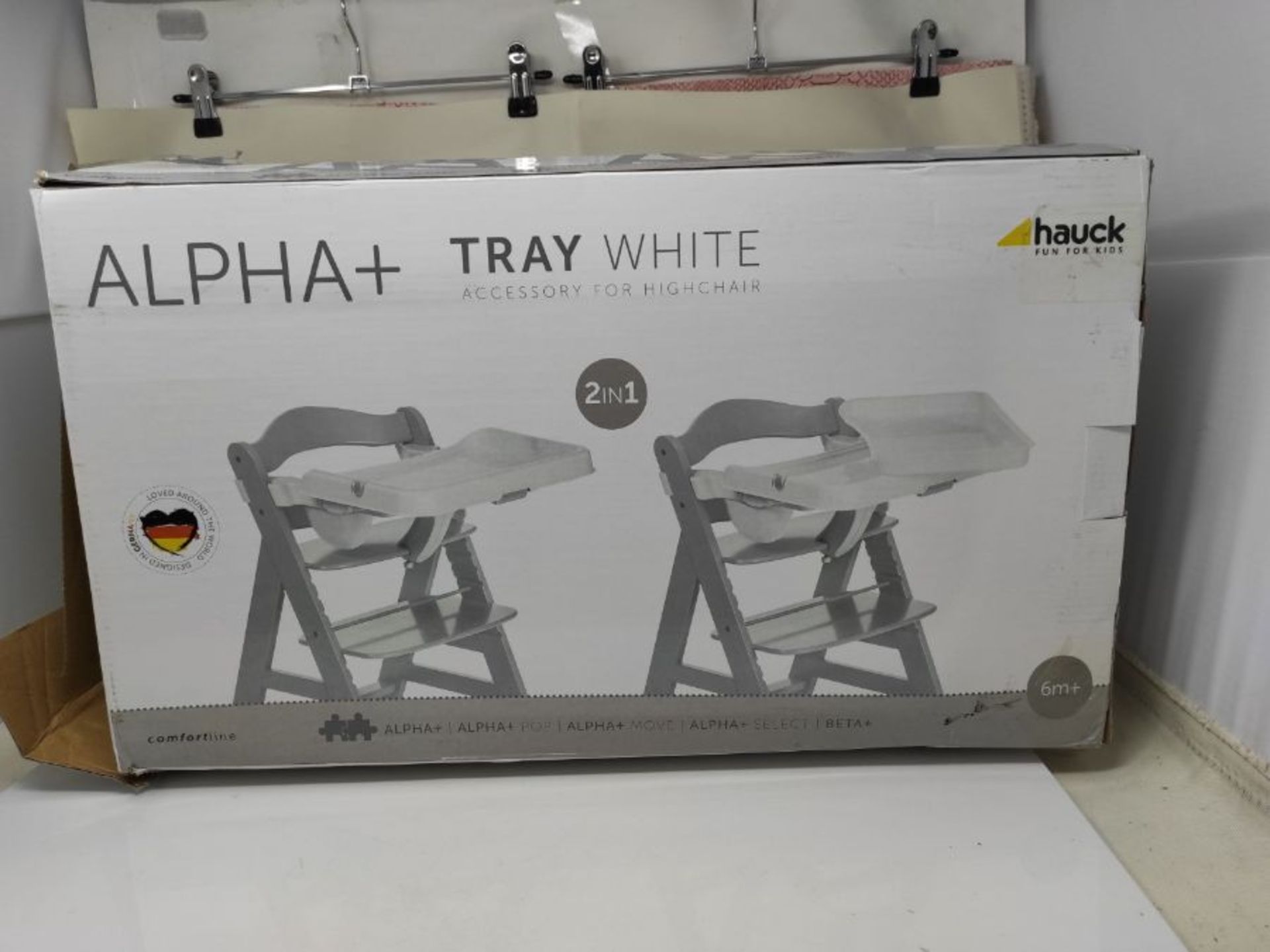 Hauck Alpha Tray, 3-in-1 Table Set for Hauck Wooden Highchairs Alpha, Beta, Depth Ad - Image 2 of 3