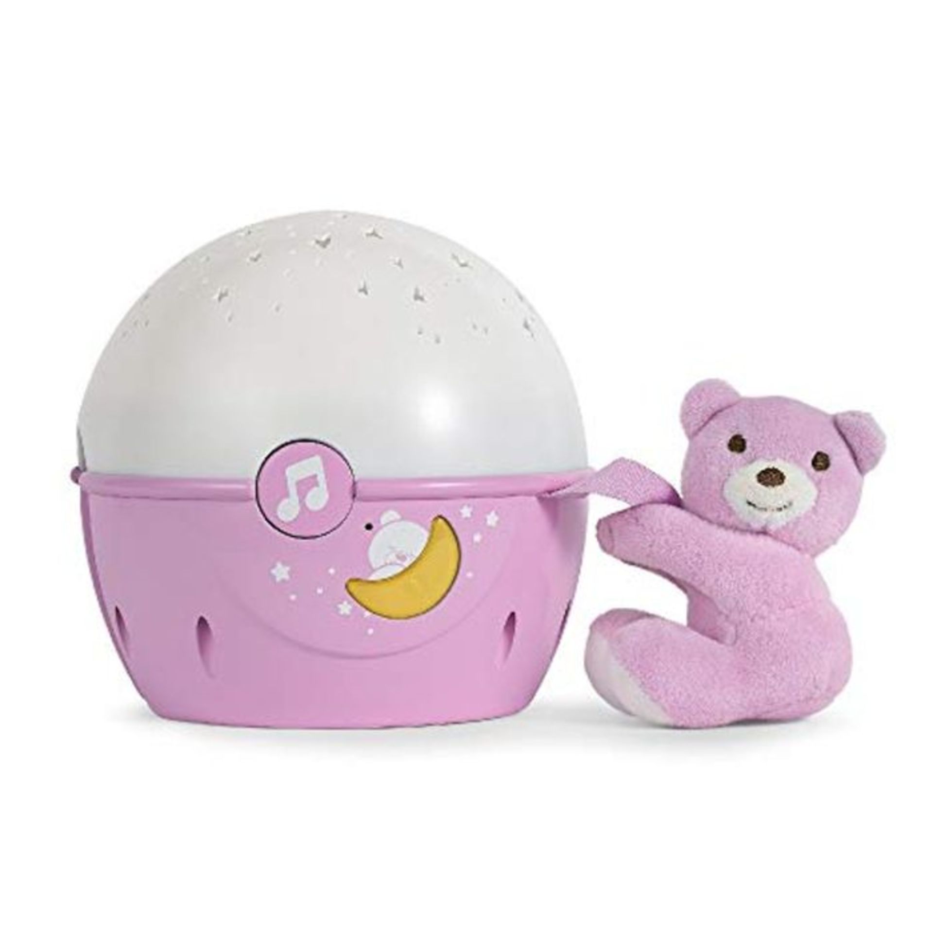 Chicco Next2Stars Baby Night Light with Plush Toy - Star Light Projector for Cots and