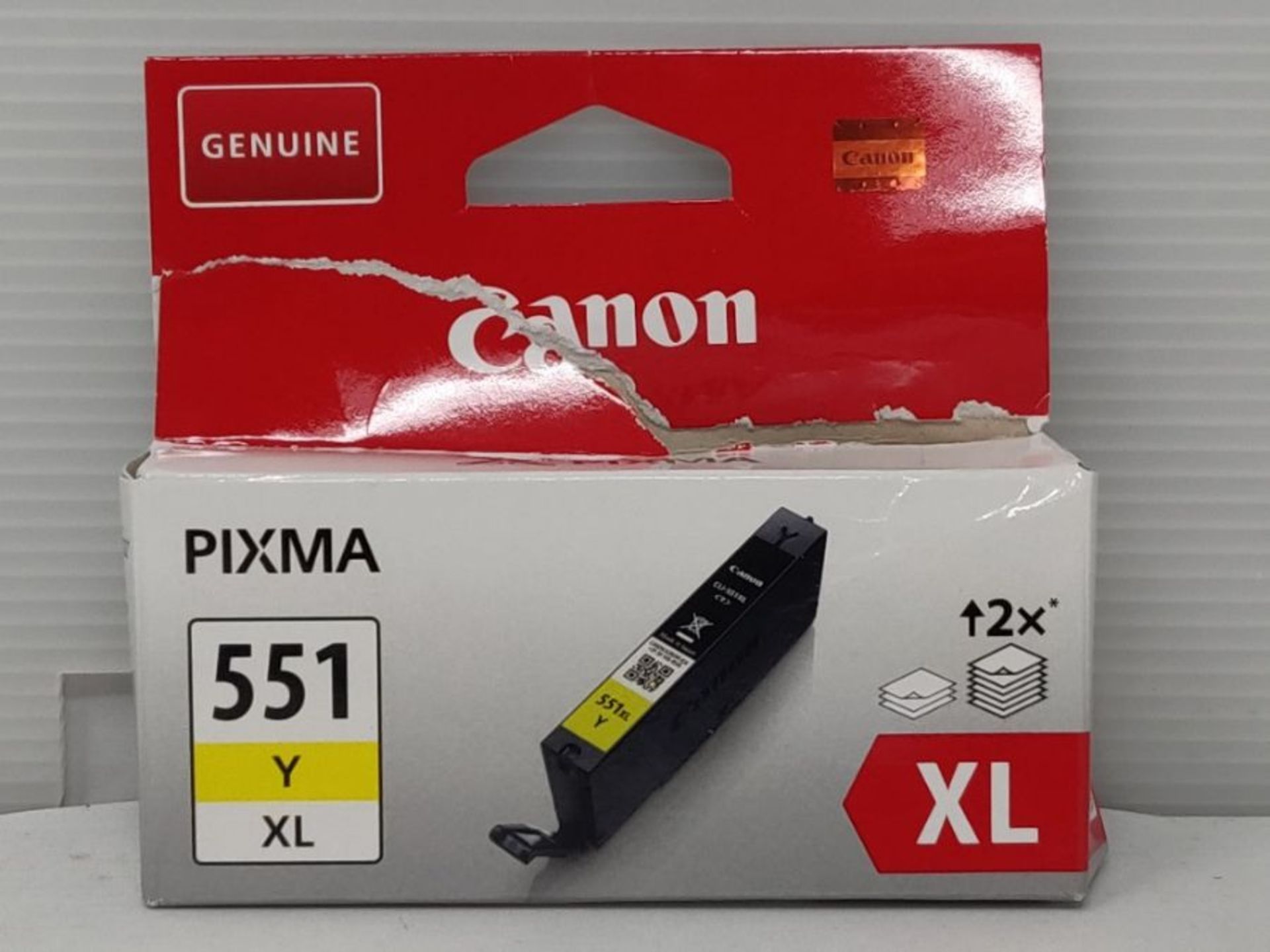Canon Cli-551xl High Capacity Ink Cartridge, Yellow - CLI551Y XL - Image 2 of 3