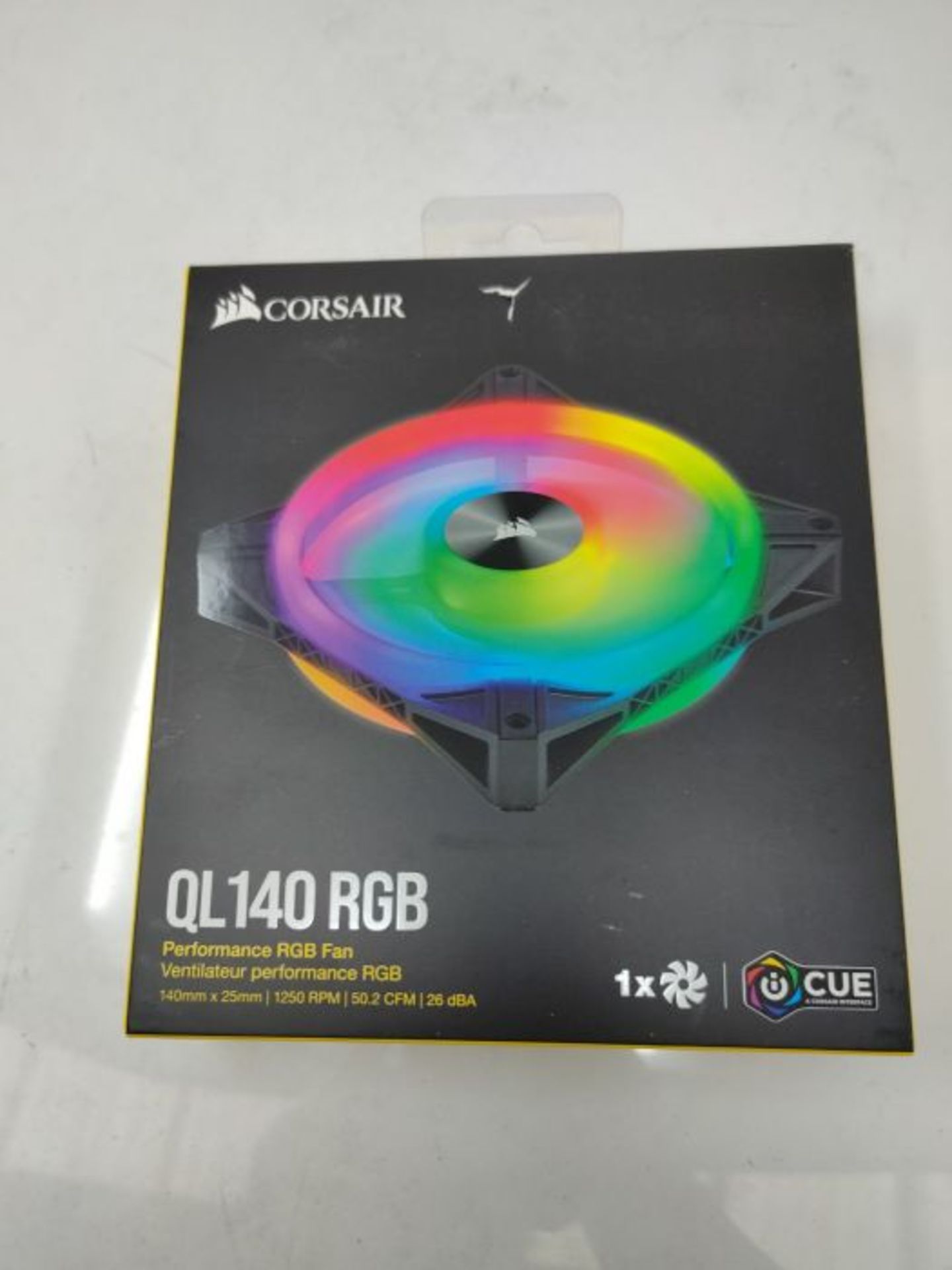Corsair iCUE QL140 RGB, 140-mm-RGB-LED-PWM-LÃ¼fter (34 Einzeln Ansteuerbare RGB-LEDs - Image 2 of 3
