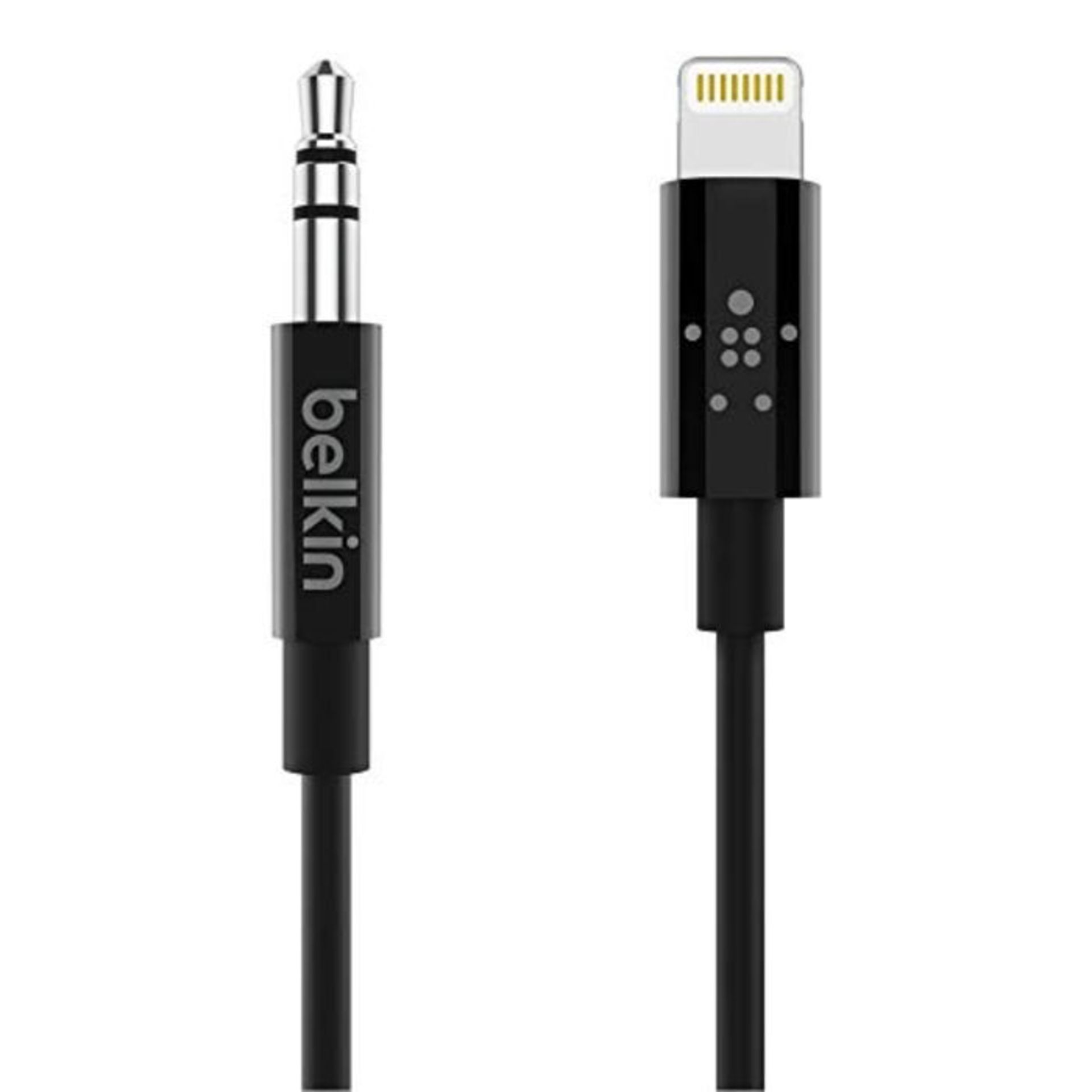 Belkin 3 ft/0.9 m 3.5 mm Audio Cable with Lightning Connector - MFi-Certified Lightnin