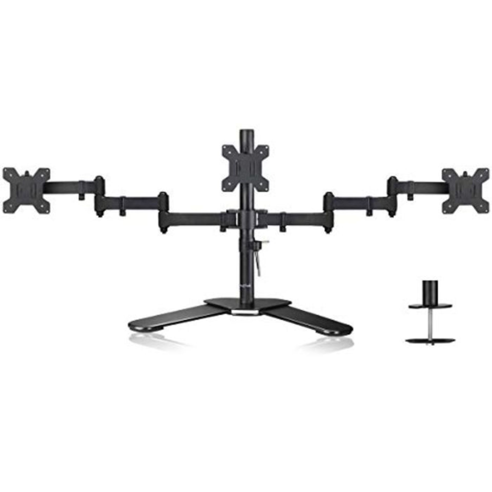 Triple Monitor Mount - Triple Monitor Desktop Stand for 3 Monitors 13-24 inch/2 Monito