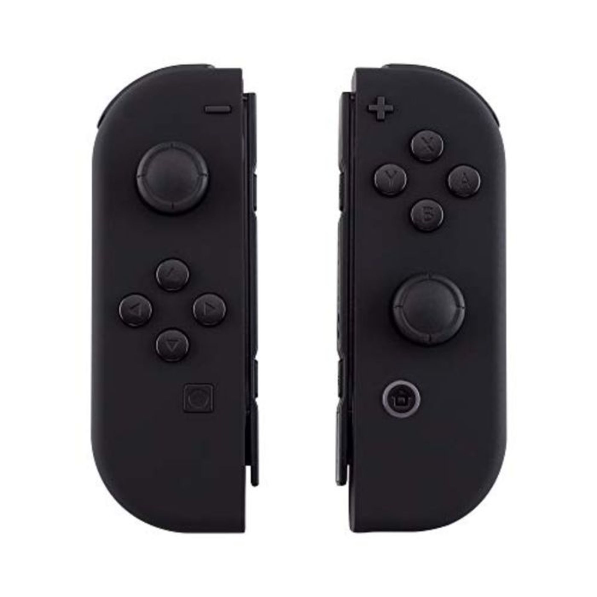eXtremeRate Soft Touch Grip Black Joycon Handheld Controller Housing with Full Set But